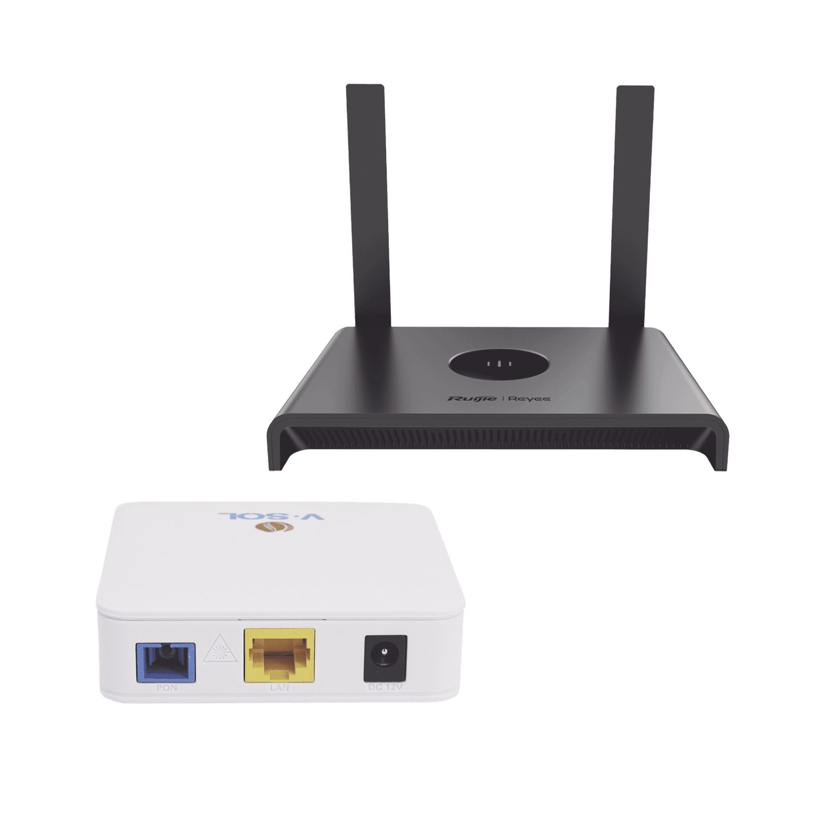 Kit 1 ONU Bridge V-Sol, Dual GPON/EPON con Router Home Wi-Fi Ideal para distribuciones WISP de mayor cobertura Wi-Fi en Hogares y Oficinas KIT1-VPON-WIFI - RUIJIE