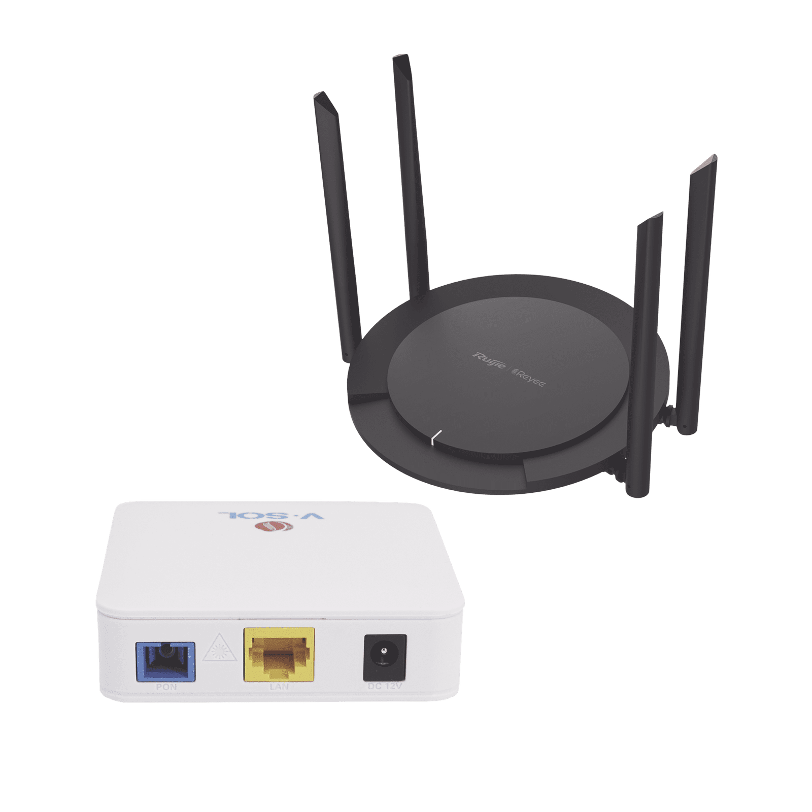 Kit 2 ONU Bridge V-Sol, Dual GPON/EPON con Router Home Wi-Fi Ideal para distribuciones WISP de mayor cobertura Wi-Fi en Hogares y Oficinas KIT2-VPON-WIFI - RUIJIE