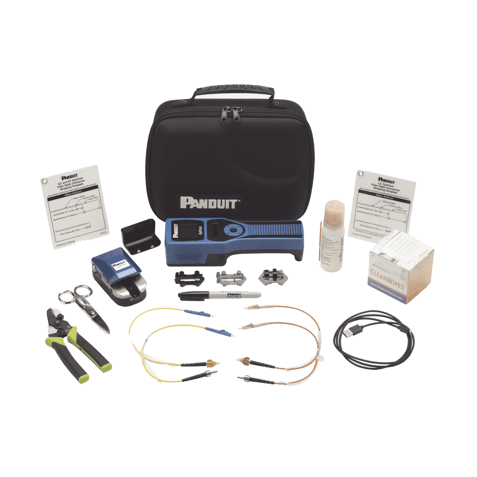 Kit Completo de Herramienta OCTT Opticam 2 de Panduit, para Terminación de Conectores Pre-Pulidos LC, SC o ST, Incluye Desforradora y Cleaver FOCTT2-PKIT3 - PANDUIT