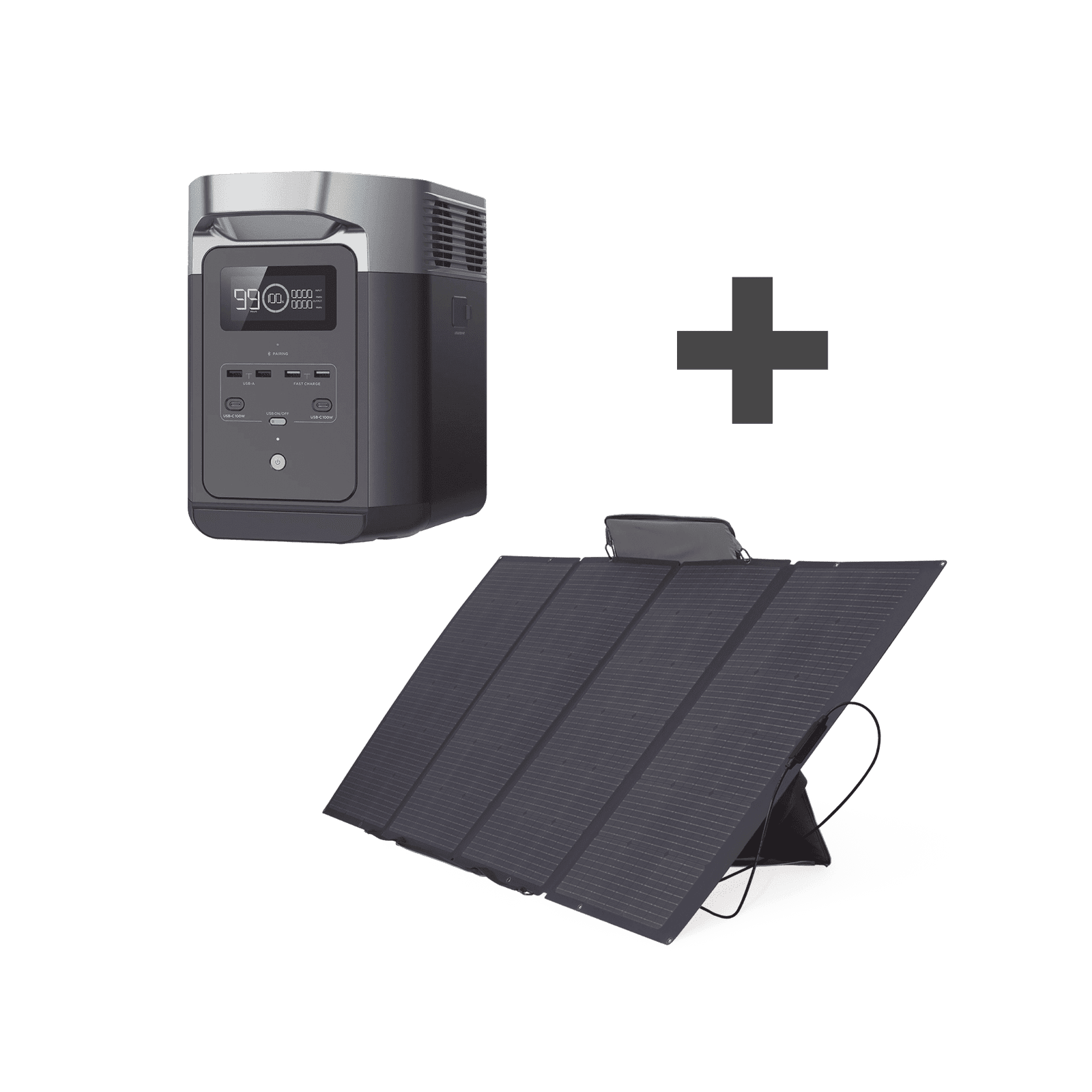 Kit de Estación de Energía Portátil 2048Wh + Panel Solar Flexible 400W DLT2MAX-KIT - ECOFLOW