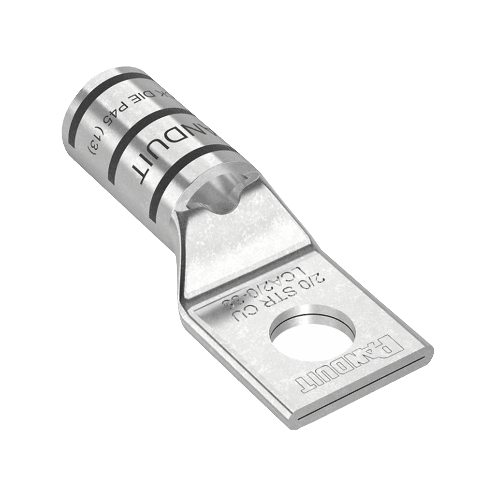 Terminal de Compresión de Cobre con Orificio 3/8 in, para Cable 2/0 AWG. 10 Piezas LCA2/0-38-X 211997 - PANDUIT