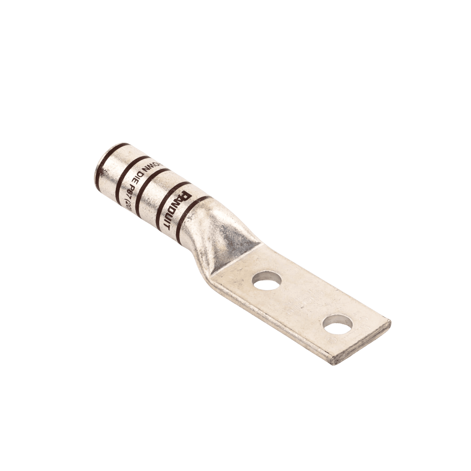 Terminal de Compresión Barril, 2 Orificios 1/2″, para Cable 500 KCMIL, Espacio entre Orificios 1.75″ LCC500-12-6 - PANDUIT