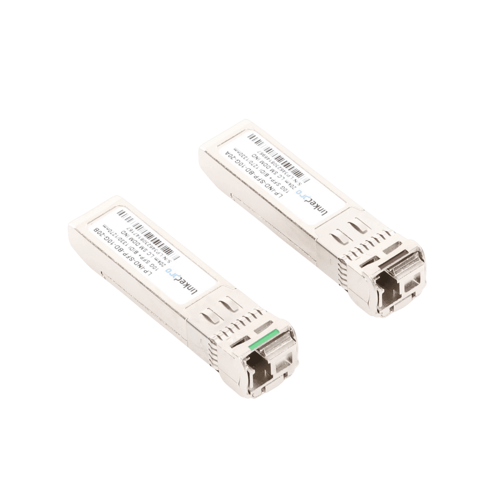 Transceptores Industriales SFP+ Bidireccionales (Mini GBIC) / Monomodo / 10 Gbps / Conector LC / Hasta 20 km de Distancia / 2 Piezas LP-IND-SFP-BD-10G-20 219433 - LINKEDPRO BY EPCOM
