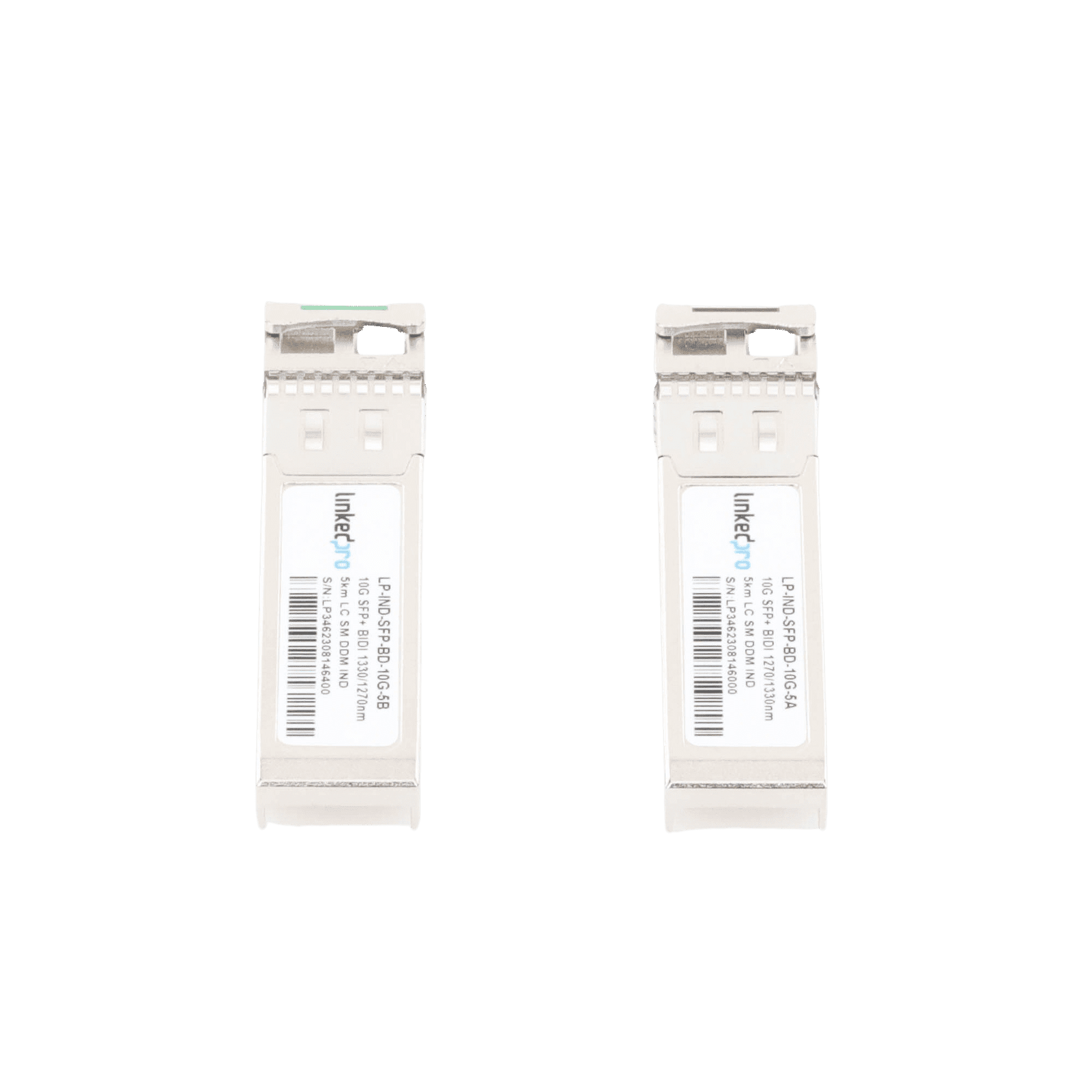 Transceptores Industriales SFP+ Bidireccionales (Mini GBIC) / Monomodo / 10 Gbps / Conector LC / Hasta 5 km de Distancia / 2 Piezas LP-IND-SFP-BD-10G-5 219431 - LINKEDPRO BY EPCOM