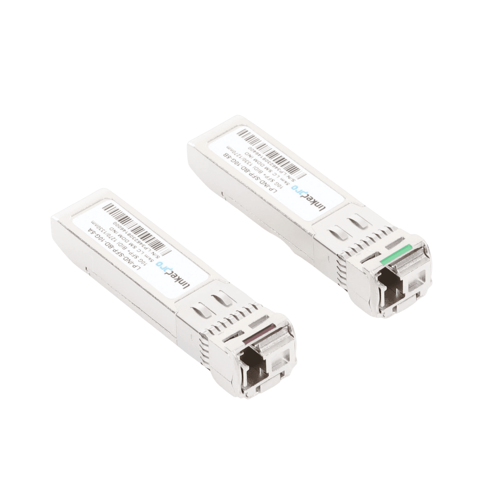 Transceptores Industriales SFP+ Bidireccionales (Mini GBIC) / Monomodo / 10 Gbps / Conector LC / Hasta 5 km de Distancia / 2 Piezas LP-IND-SFP-BD-10G-5 219431 - LINKEDPRO BY EPCOM