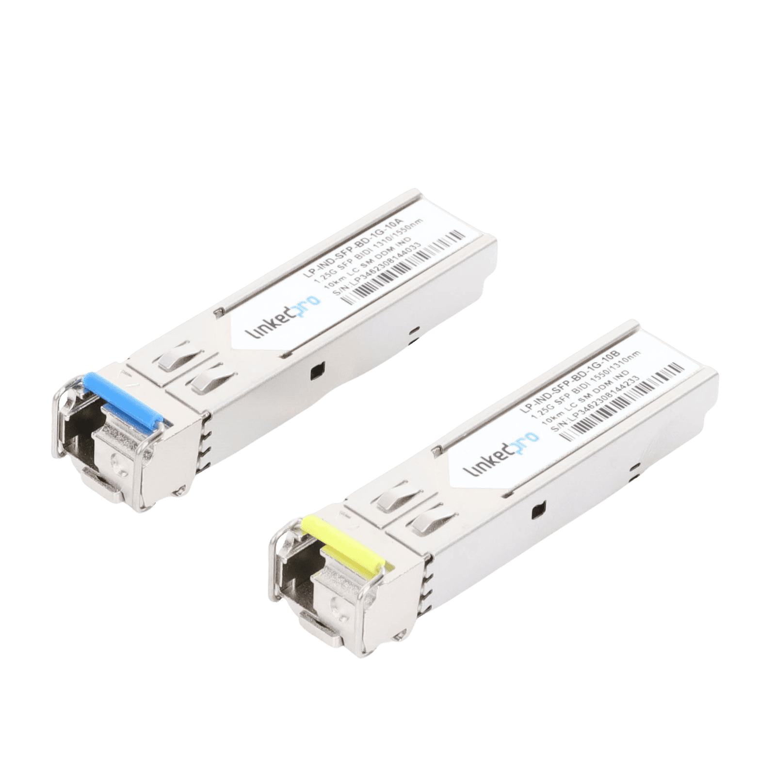 Transceptores Industriales SFP Bidireccionales (Mini GBIC) / Monomodo / 1.25 Gbps / Conector LC / Hasta 10 km de Distancia / 2 Piezas LP-IND-SFP-BD-1G-10 219428 - LINKEDPRO BY EPCOM