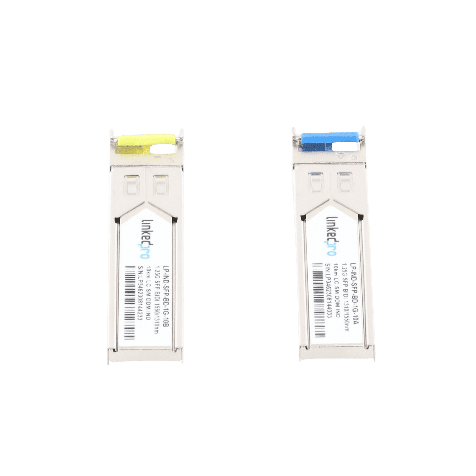 Transceptores Industriales SFP Bidireccionales (Mini GBIC) / Monomodo / 1.25 Gbps / Conector LC / Hasta 10 km de Distancia / 2 Piezas LP-IND-SFP-BD-1G-10 219428 - LINKEDPRO BY EPCOM