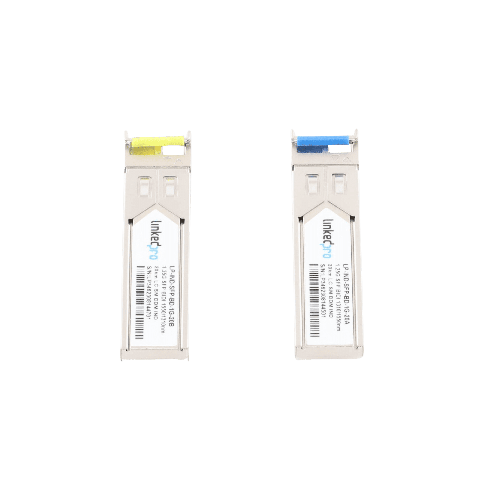 Transceptores Industriales SFP Bidireccionales (Mini GBIC) / Monomodo / 1.25 Gbps / Conector LC / Hasta 20 km de Distancia / 2 Piezas LP-IND-SFP-BD-1G-20 219429 - LINKEDPRO BY EPCOM