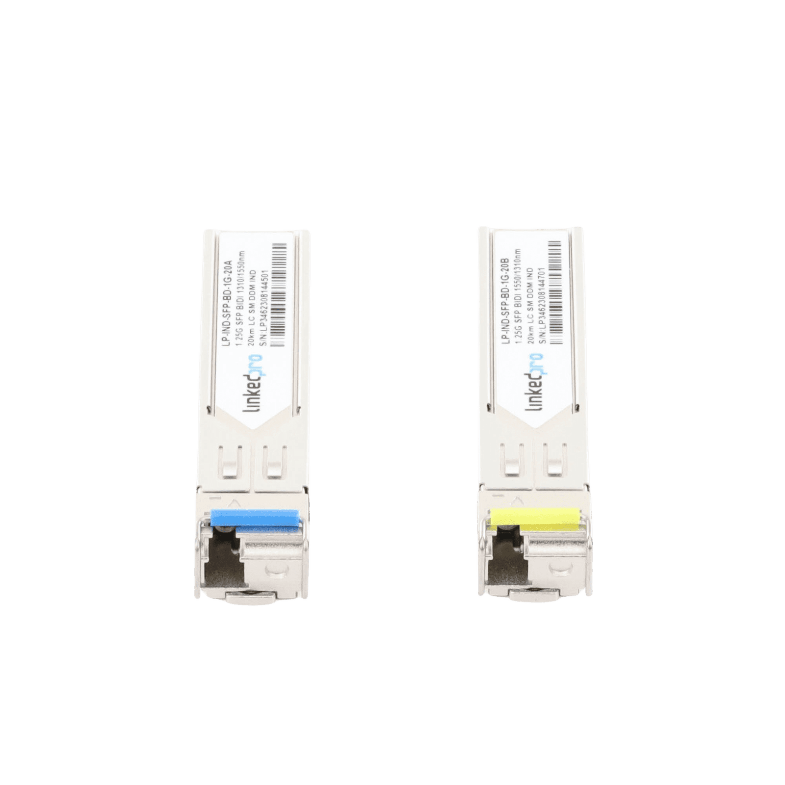 Transceptores Industriales SFP Bidireccionales (Mini GBIC) / Monomodo / 1.25 Gbps / Conector LC / Hasta 20 km de Distancia / 2 Piezas LP-IND-SFP-BD-1G-20 219429 - LINKEDPRO BY EPCOM