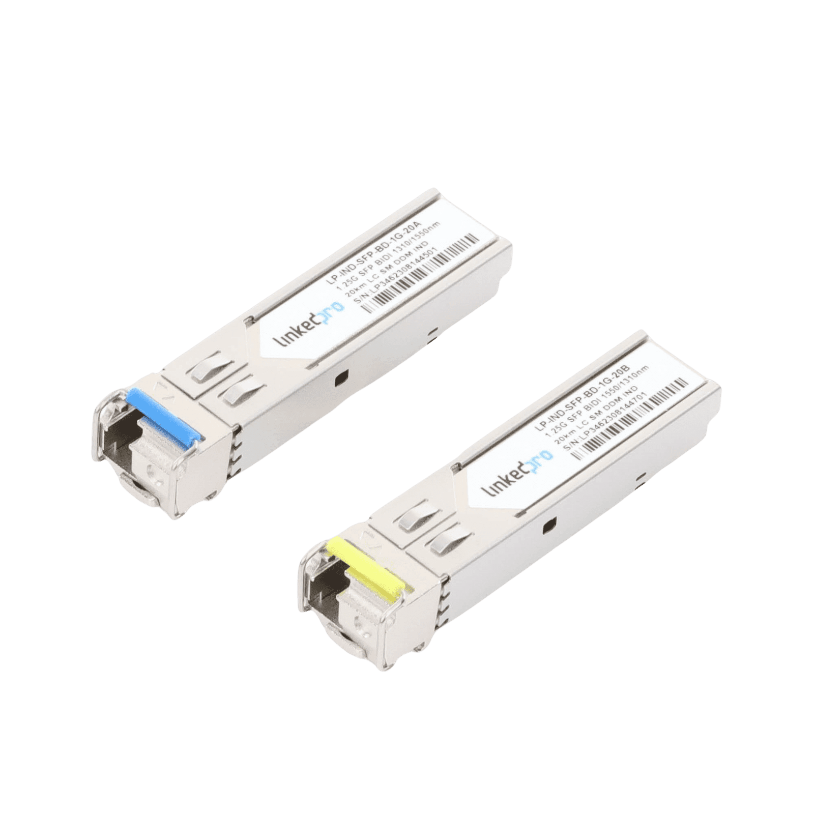 Transceptores Industriales SFP Bidireccionales (Mini GBIC) / Monomodo / 1.25 Gbps / Conector LC / Hasta 20 km de Distancia / 2 Piezas LP-IND-SFP-BD-1G-20 219429 - LINKEDPRO BY EPCOM