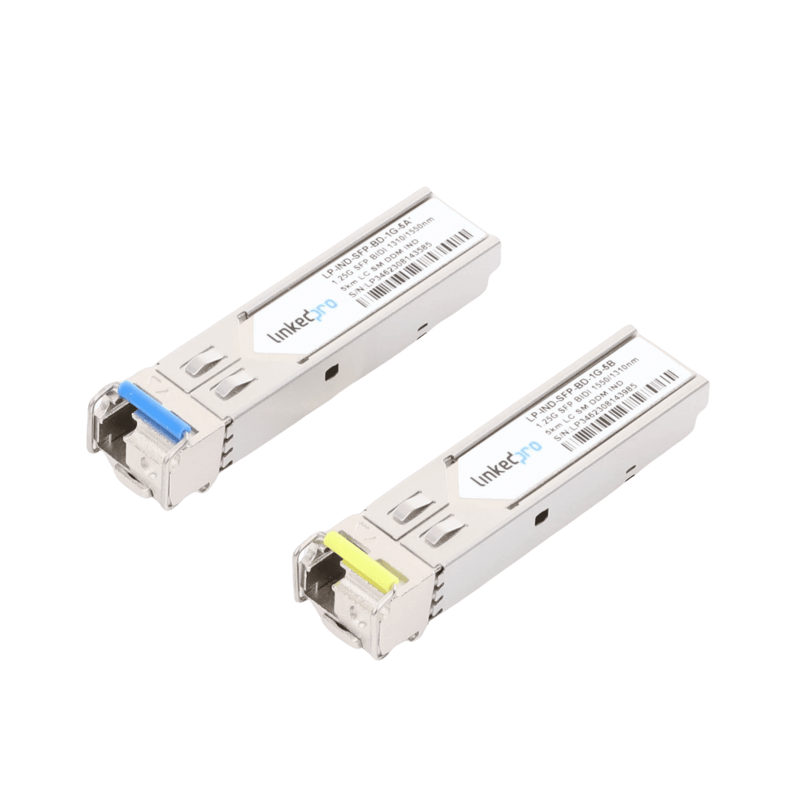 Transceptores Industriales SFP Bidireccionales (Mini GBIC) / Monomodo / 1.25 Gbps / Conector LC / Hasta 5 km de Distancia / 2 Piezas LP-IND-SFP-BD-1G-5 219427 - LINKEDPRO BY EPCOM