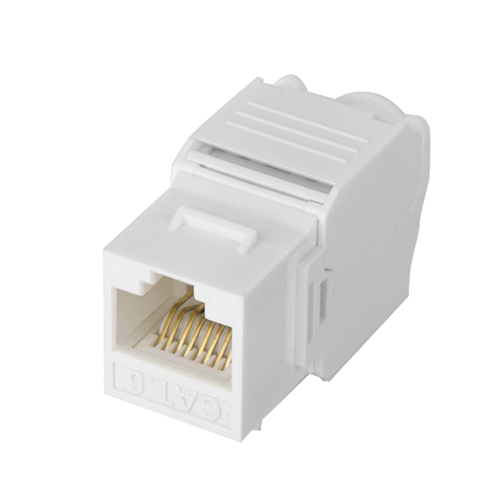 Módulo Jack Keystone Cat6 (toolless), con terminación en ángulo 180 º Color Blanco, Compatible con Faceplate y Patchpanel Linkedpro LP-KJ-610-TTWH - LINKEDPRO BY EPCOM