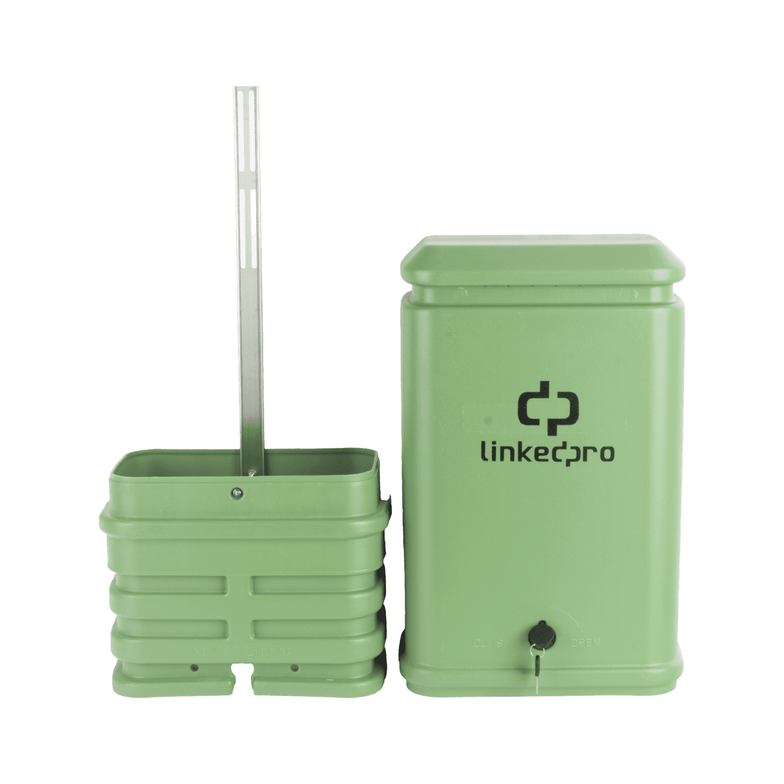 Pedestal para Cajas de Empalme de Fibra Óptica tipo Cubo Color Verde con Bracket Estandar (No incluye caja de empalme) LP-PHPE-CT - LINKEDPRO BY EPCOM