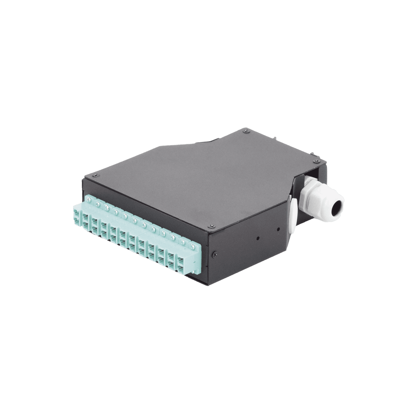 Distribuidor de Fibra Óptica para Riel Din, 12 Acopladores LC/UPC Duplex Multimodo con Charola de Empalme LP-RDLCUMM - LINKEDPRO BY EPCOM