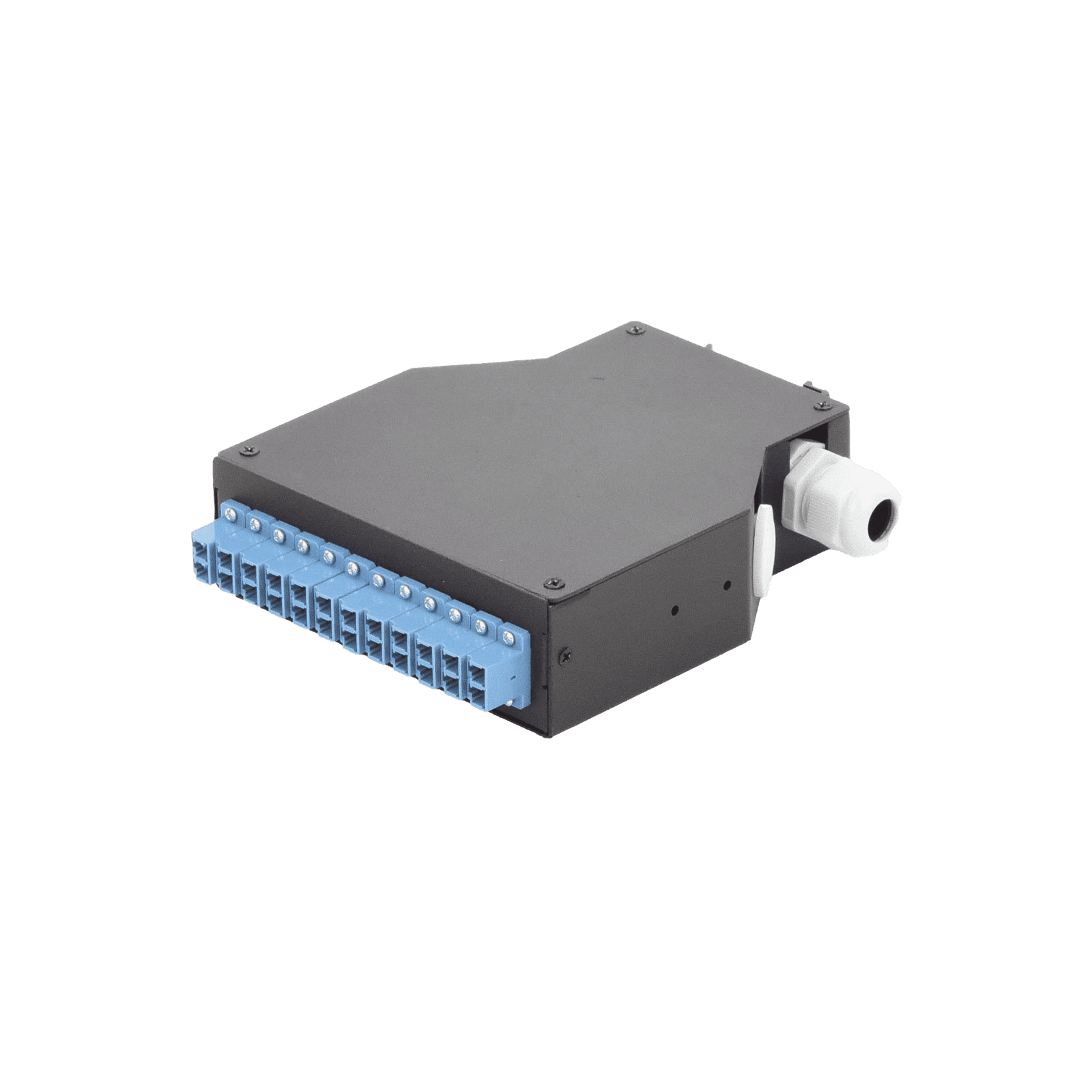 Distribuidor de Fibra Óptica Para Riel Din, 12 acopladores LC/UPC Duplex Monomodo con Charola de Empalme LP-RDLCUSM - LINKEDPRO BY EPCOM