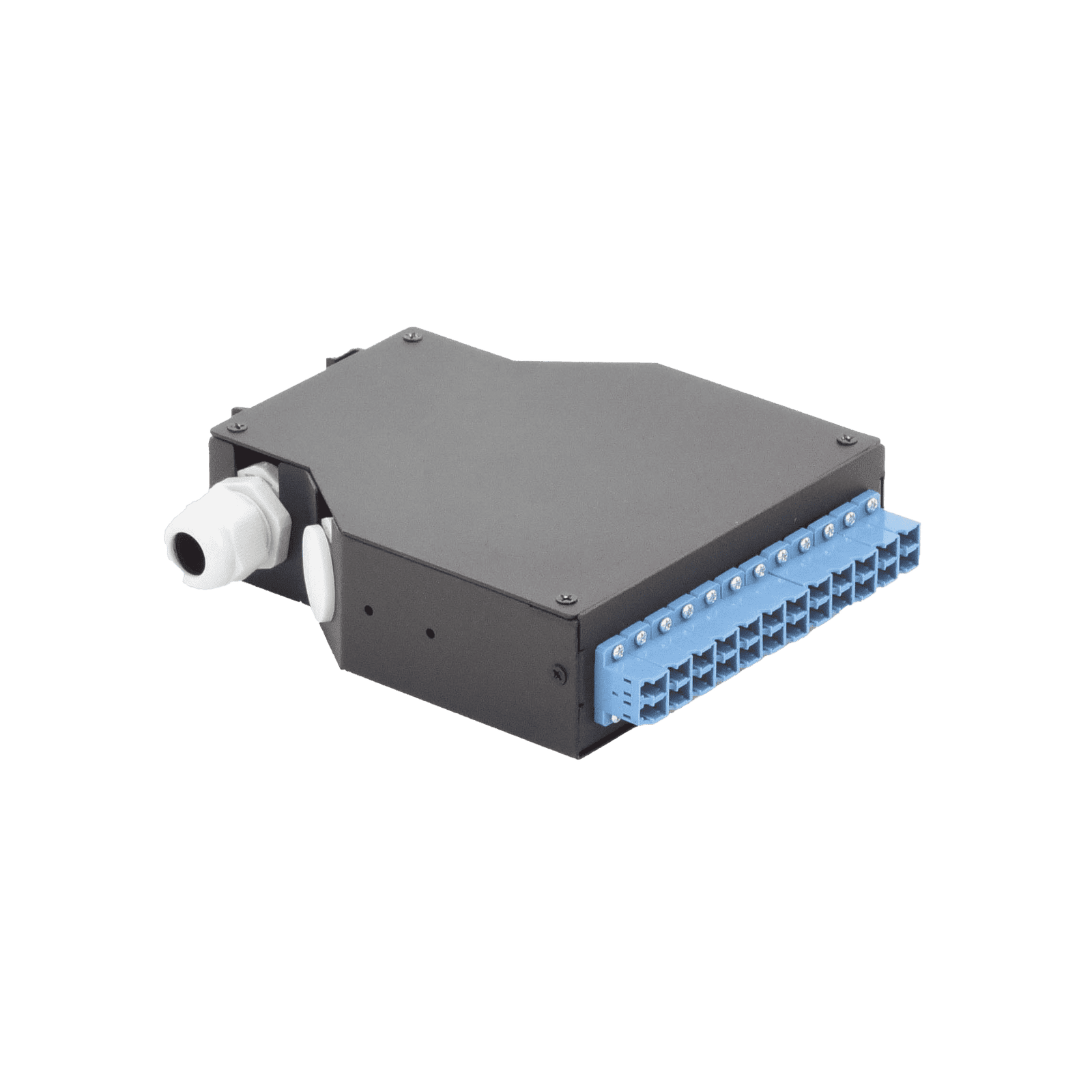 Distribuidor de Fibra Óptica Para Riel Din, 12 acopladores LC/UPC Duplex Monomodo con Charola de Empalme LP-RDLCUSM - LINKEDPRO BY EPCOM