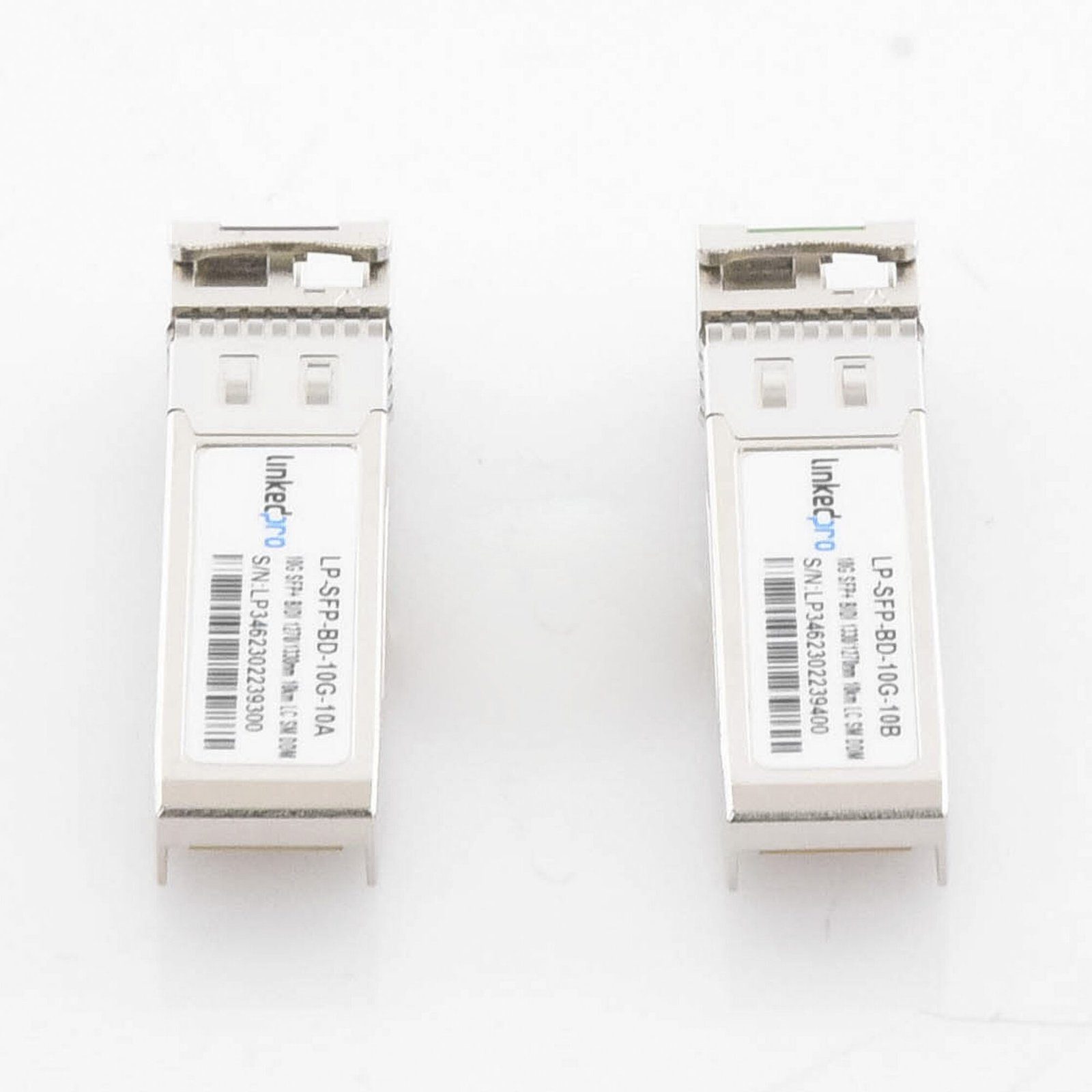Transceptores Bidireccionales SFP+ (Mini-Gbic) para fibra Monomodo, 10 Gbps de velocidad, Conectores LC, Simplex, Hasta 10 km de Distancia (2 piezas) LP-SFP-BD-10G-10 215137 - LINKEDPRO BY EPCOM