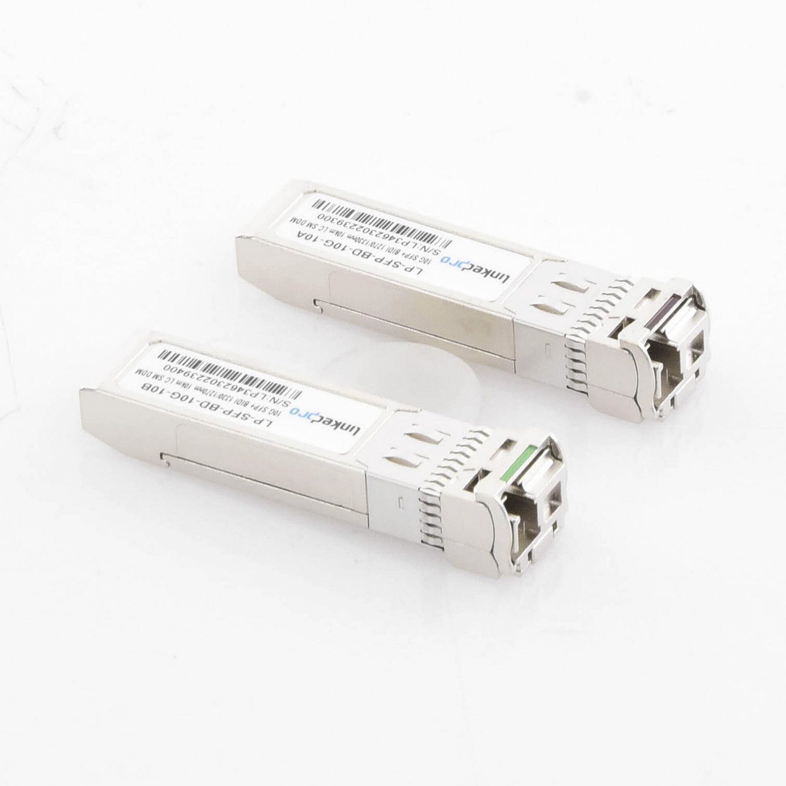 Transceptores Bidireccionales SFP+ (Mini-Gbic) para fibra Monomodo, 10 Gbps de velocidad, Conectores LC, Simplex, Hasta 10 km de Distancia (2 piezas) LP-SFP-BD-10G-10 215137 - LINKEDPRO BY EPCOM