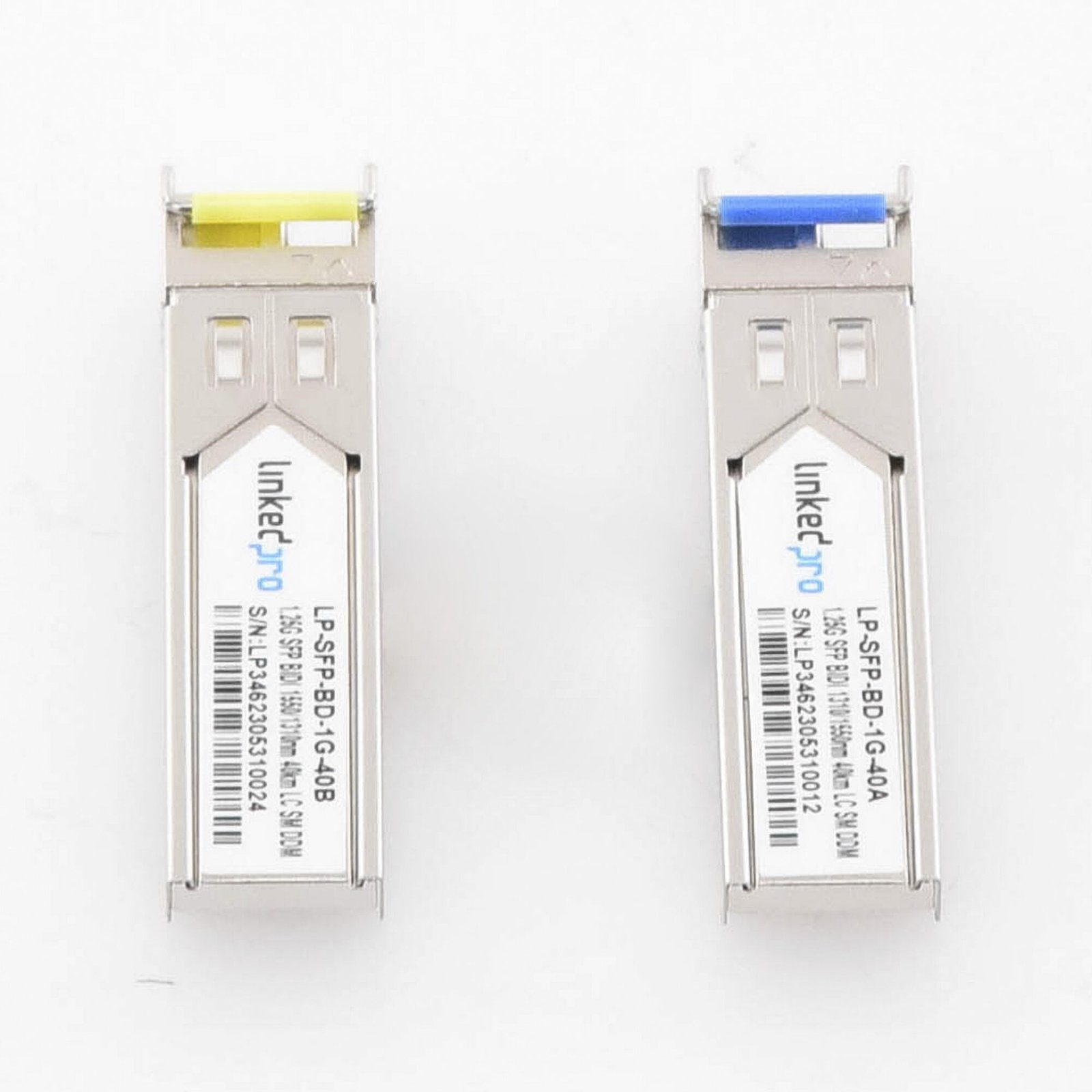 Transceptores Bidireccionales SFP (Mini-Gbic) para fibra Monomodo, 1.25 Gbps de velocidad, Conectores LC, Simplex, Hasta 40 km de Distancia. (2 Piezas) LP-SFP-BD-1G-40 215294 - LINKEDPRO BY EPCOM