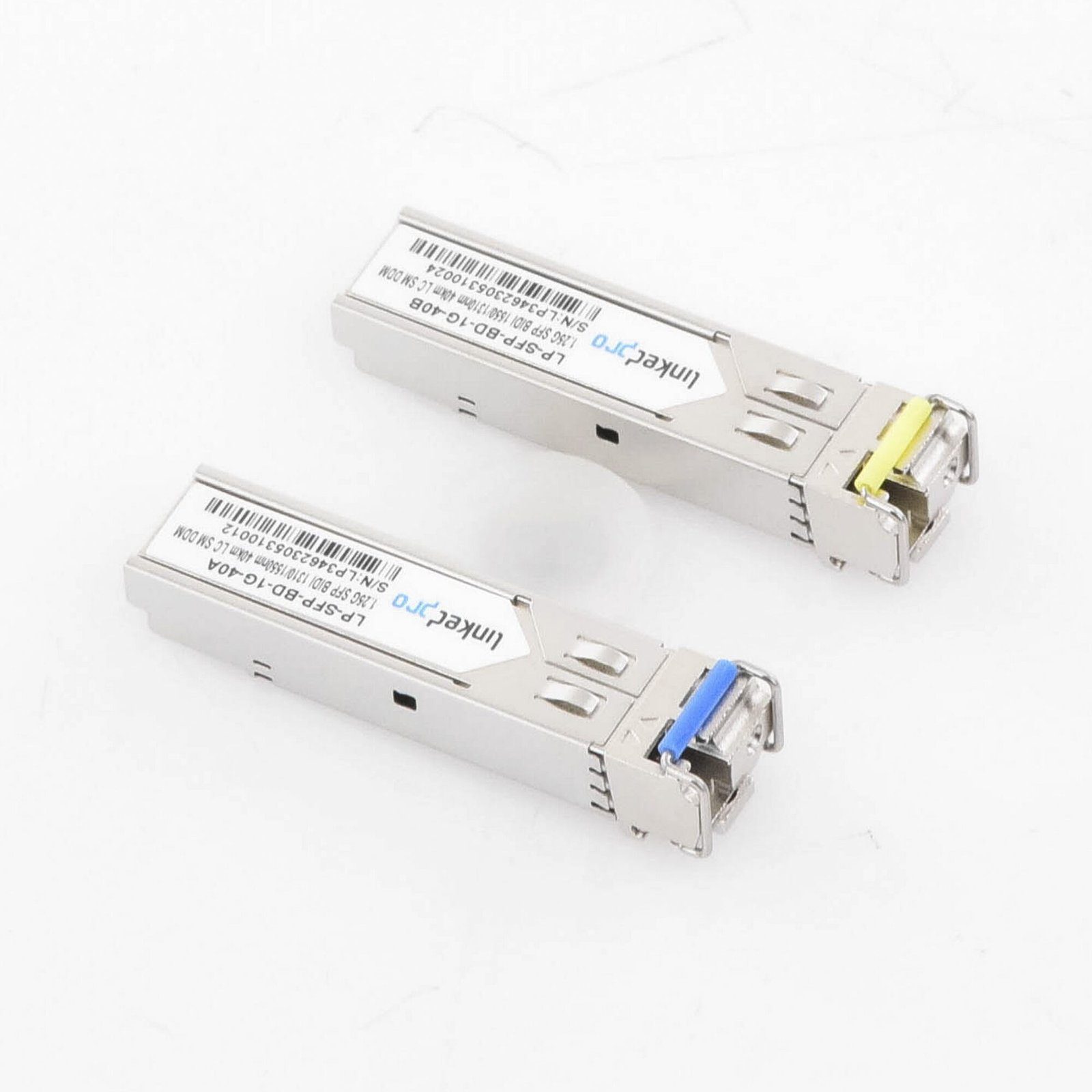 Transceptores Bidireccionales SFP (Mini-Gbic) para fibra Monomodo, 1.25 Gbps de velocidad, Conectores LC, Simplex, Hasta 40 km de Distancia. (2 Piezas) LP-SFP-BD-1G-40 215294 - LINKEDPRO BY EPCOM
