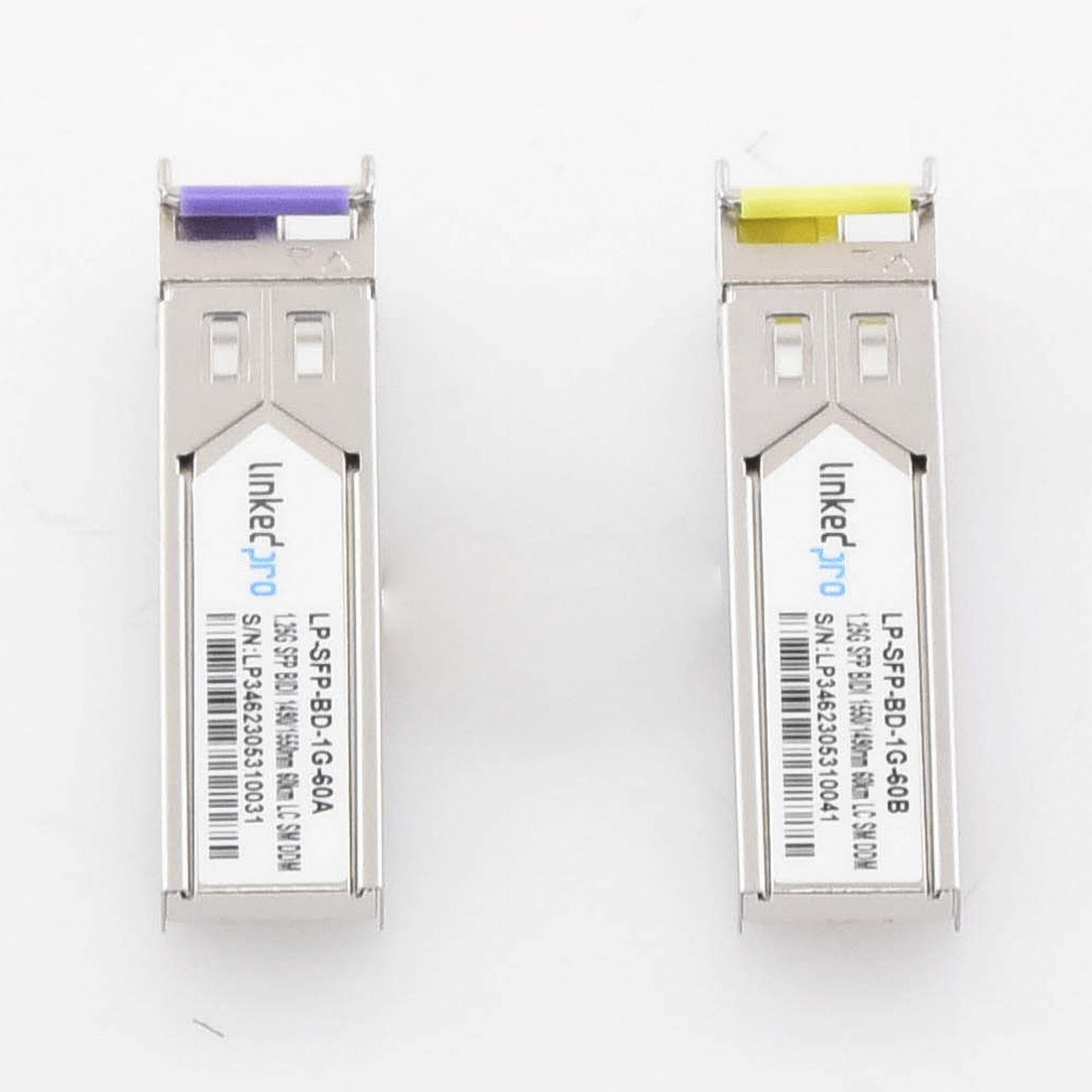 Transceptores Bidireccionales SFP (Mini-Gbic) para fibra Monomodo, 1.25 Gbps de velocidad, Conectores LC, Simplex, Hasta 60 km de Distancia. (2 Piezas) LP-SFP-BD-1G-60 215295 - LINKEDPRO BY EPCOM
