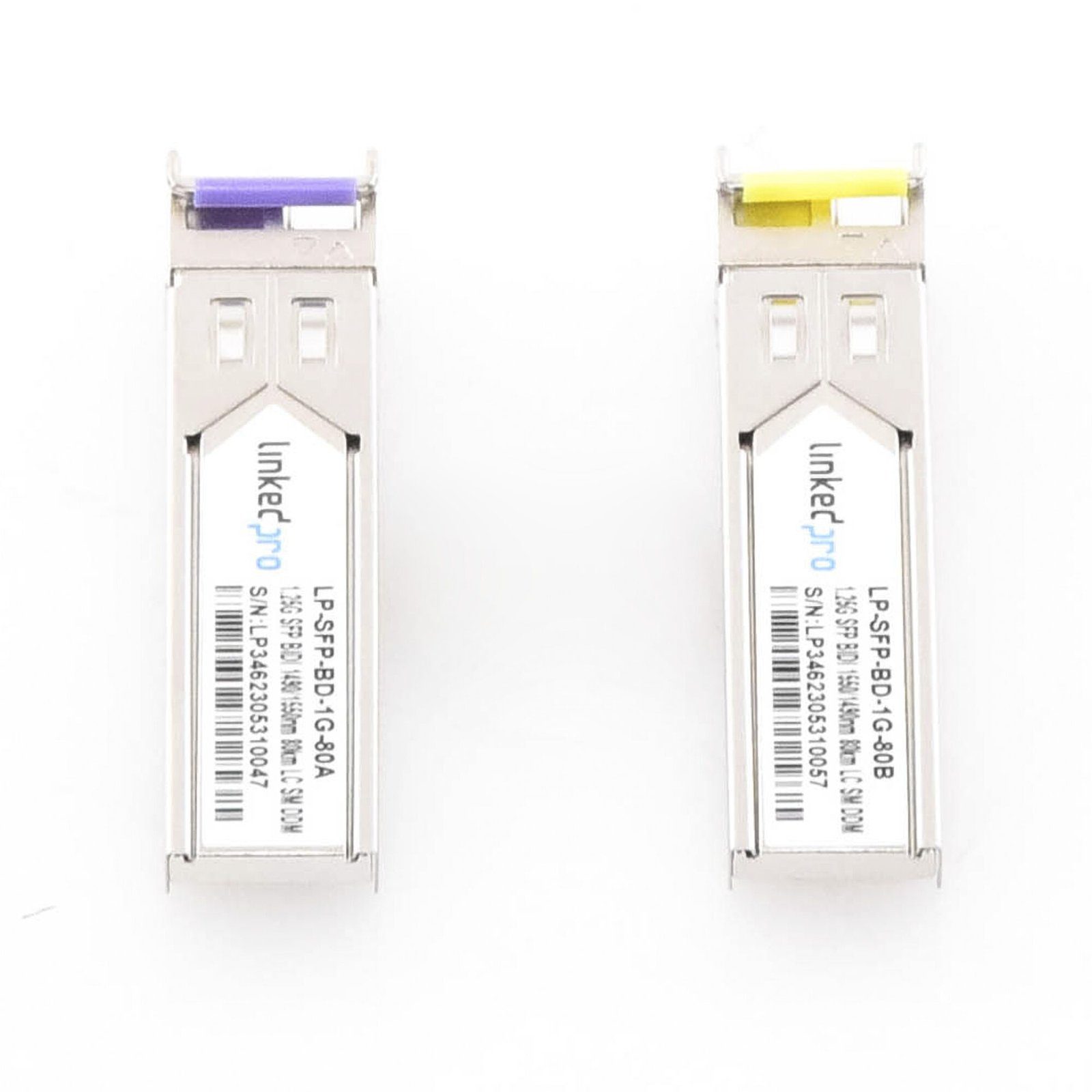 Transceptores Ópticos Bidireccionales SFP (Mini-Gbic) / Monomodo 1490 & 1550 nm / 1.25 Gbps / 1000BASE-BX / Conector LC/UPC Simplex / DDM / Hasta 80 km / 2 Piezas LP-SFP-BD-1G-80 - LINKEDPRO BY EPCOM