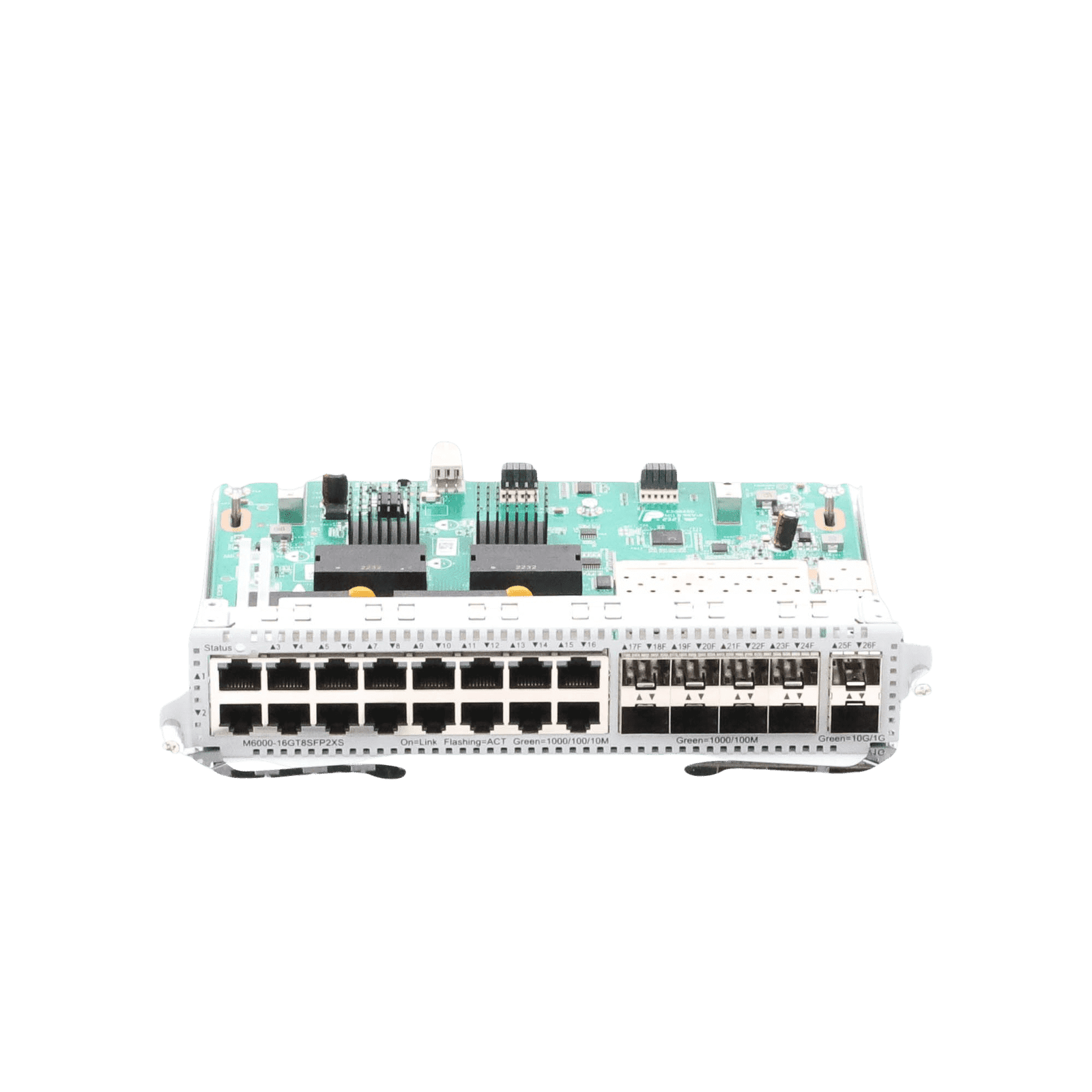 Tarjeta de Red con 16 puertos RJ45 1Gb, 8 puertos SFP 1Gb y 2 puertos SFP+ 10Gb para Chasis RG-NBS6002 M6000-16GT8SFP2XS 217962 - RUIJIE