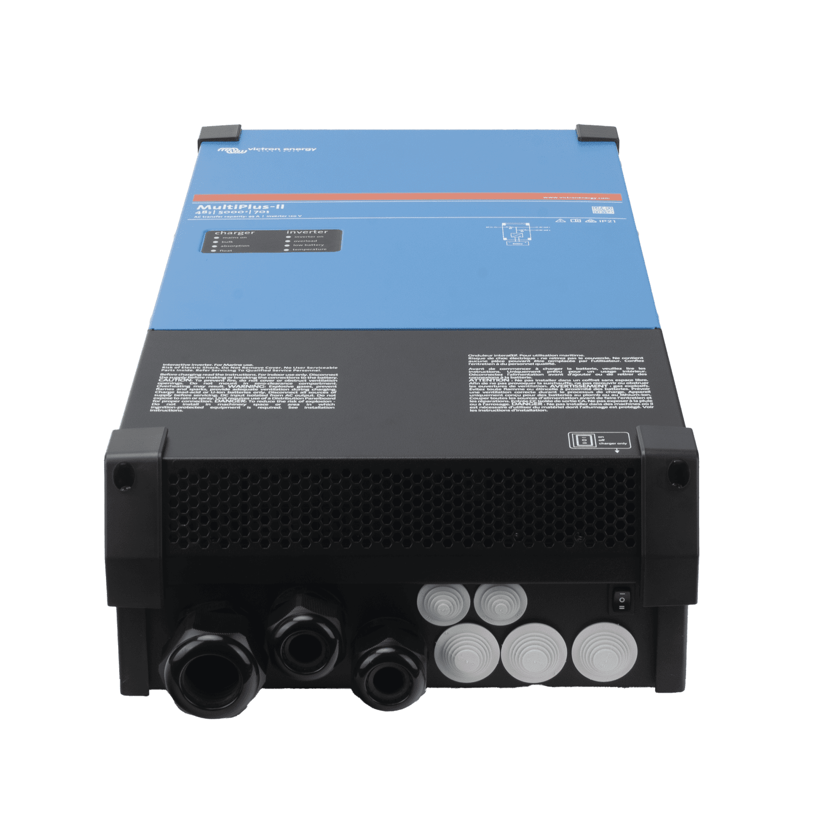 MultiPlus-II 48/5000/70-95 / Inversor Cargador de Onda Pura / Entrada 48 Vcc / Salida 4000 W 120 Vca 60 Hz MPII48/5000SP - VICTRON ENERGY