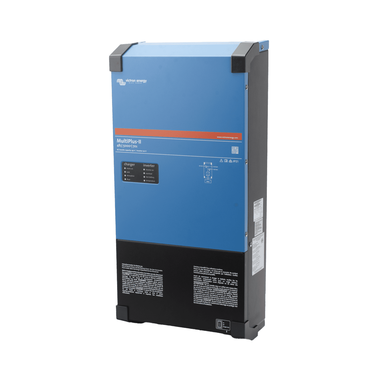 MultiPlus-II 48/5000/70-95 / Inversor Cargador de Onda Pura / Entrada 48 Vcc / Salida 4000 W 120 Vca 60 Hz MPII48/5000SP - VICTRON ENERGY