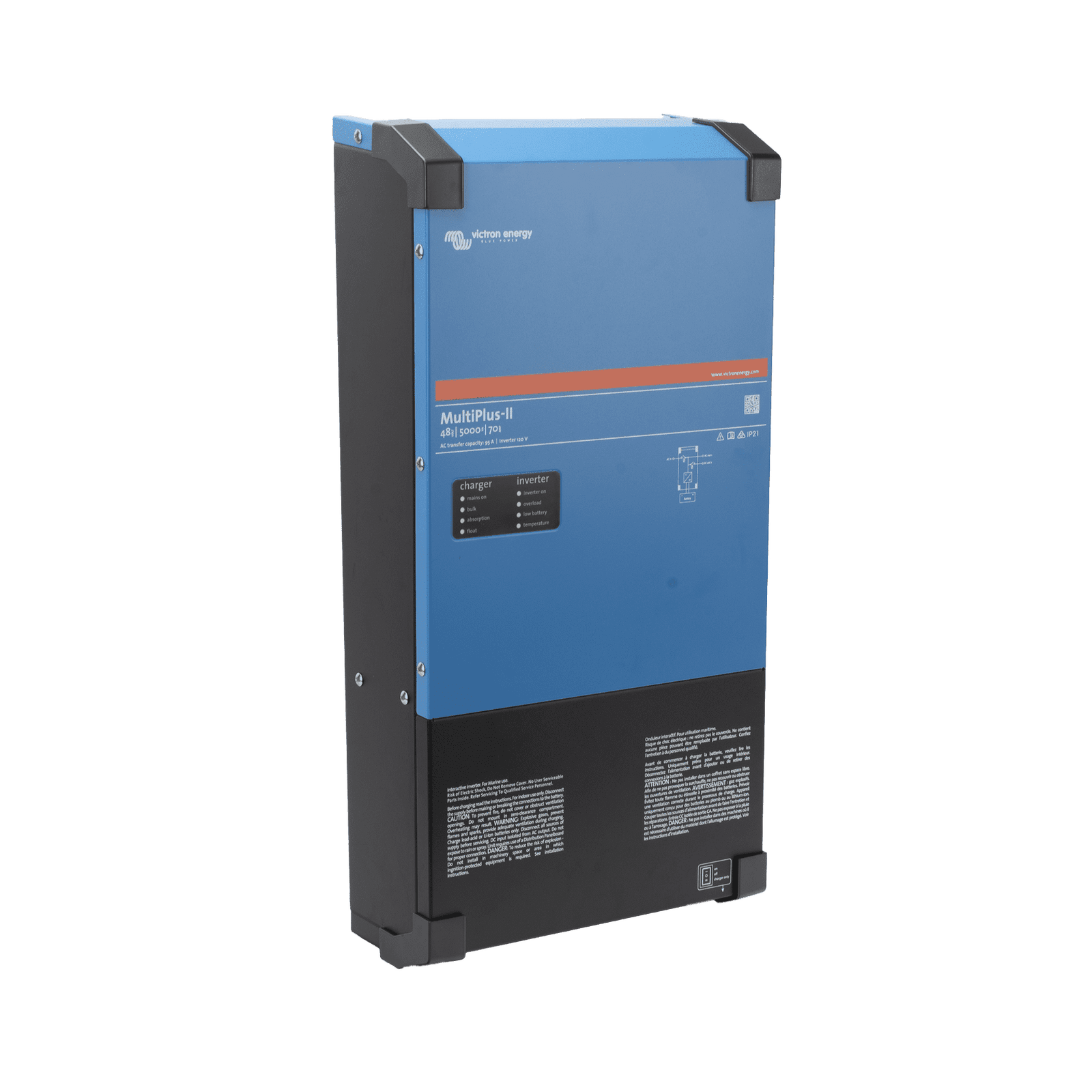 MultiPlus-II 48/5000/70-95 / Inversor Cargador de Onda Pura / Entrada 48 Vcc / Salida 4000 W 120 Vca  60 Hz MPII48/5000SP - VICTRON ENERGY