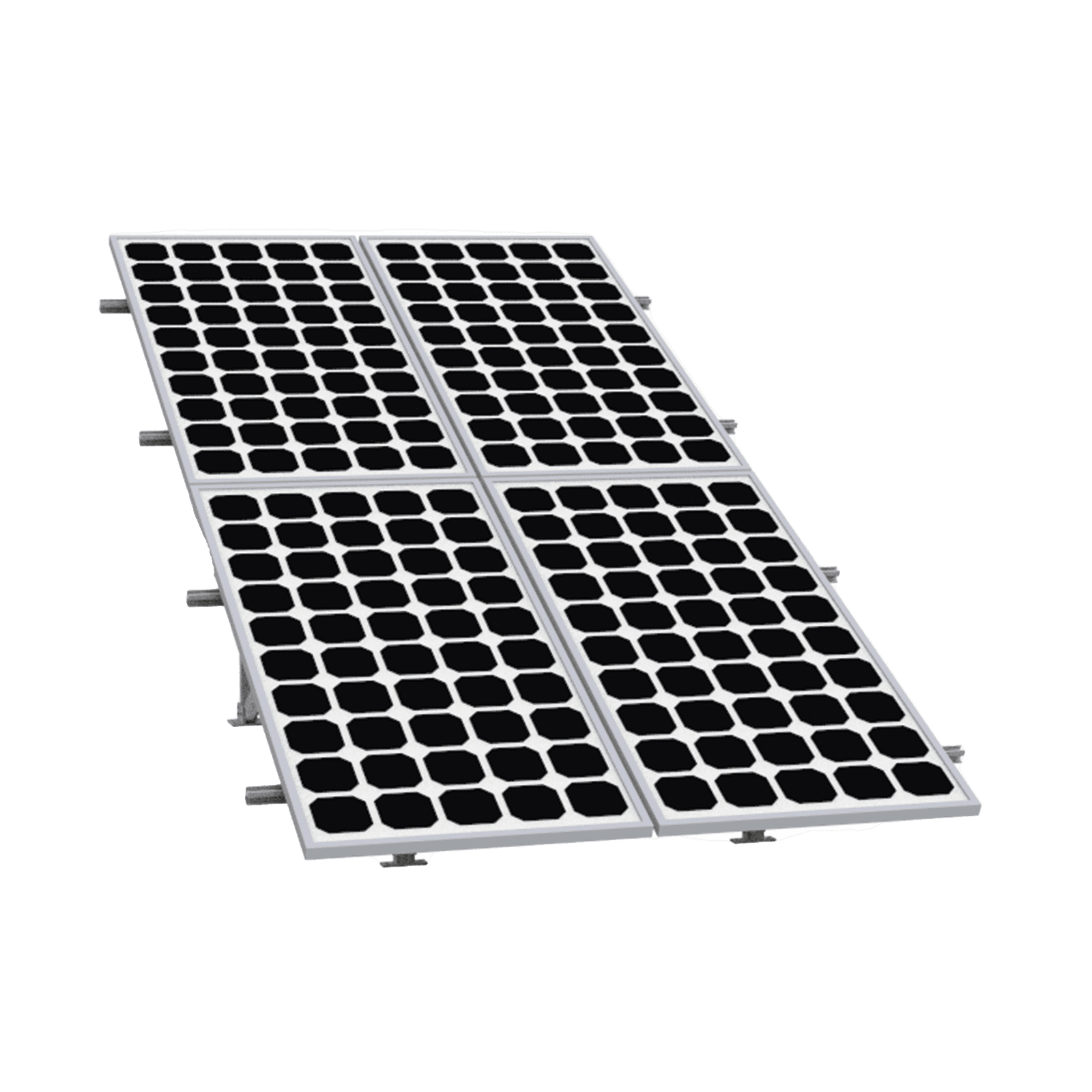 Montaje para Panel Solar 2X2, Riel 5 de 2700mm para Módulos con Espesor de 30-35mm, Vel. de Viento Máx. 136km/h VEKTOR5R2X2 - EPCOM POWERLINE