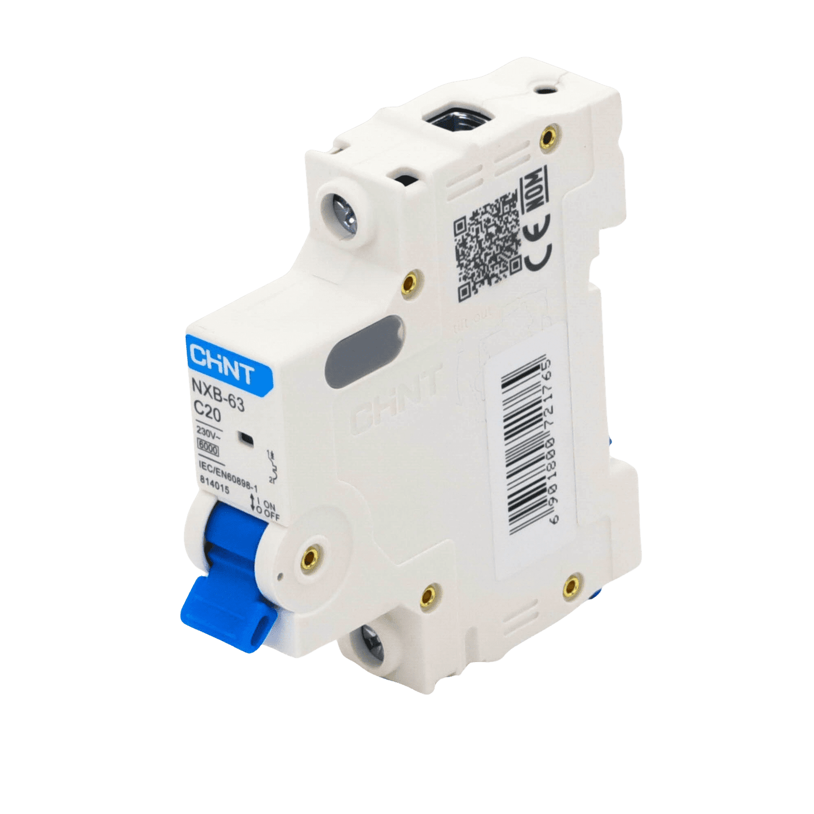 Pastilla para Riel Din, 1 Polo, 20 Amp, Vca:110/415v, 6kA, Catálogo: NXB631PC20, Serie: NXB-63. NXB631PC20 - CHINT