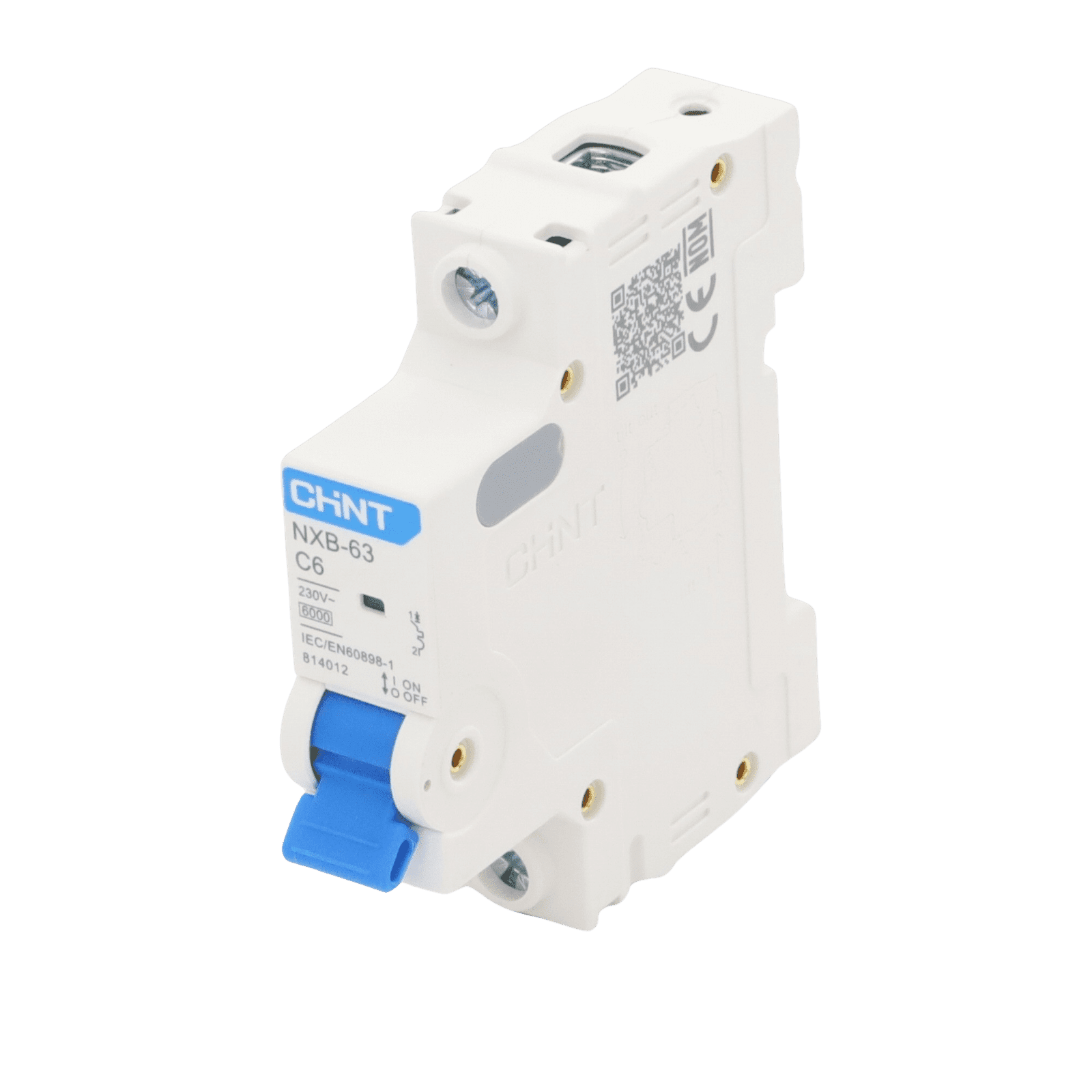 Pastilla para Riel Din, 1 Polo, 6 Amp, Vca:110/415v, 6kA, Catálogo: NXB631PC6, Serie: NXB-63. NXB631PC6 - CHINT