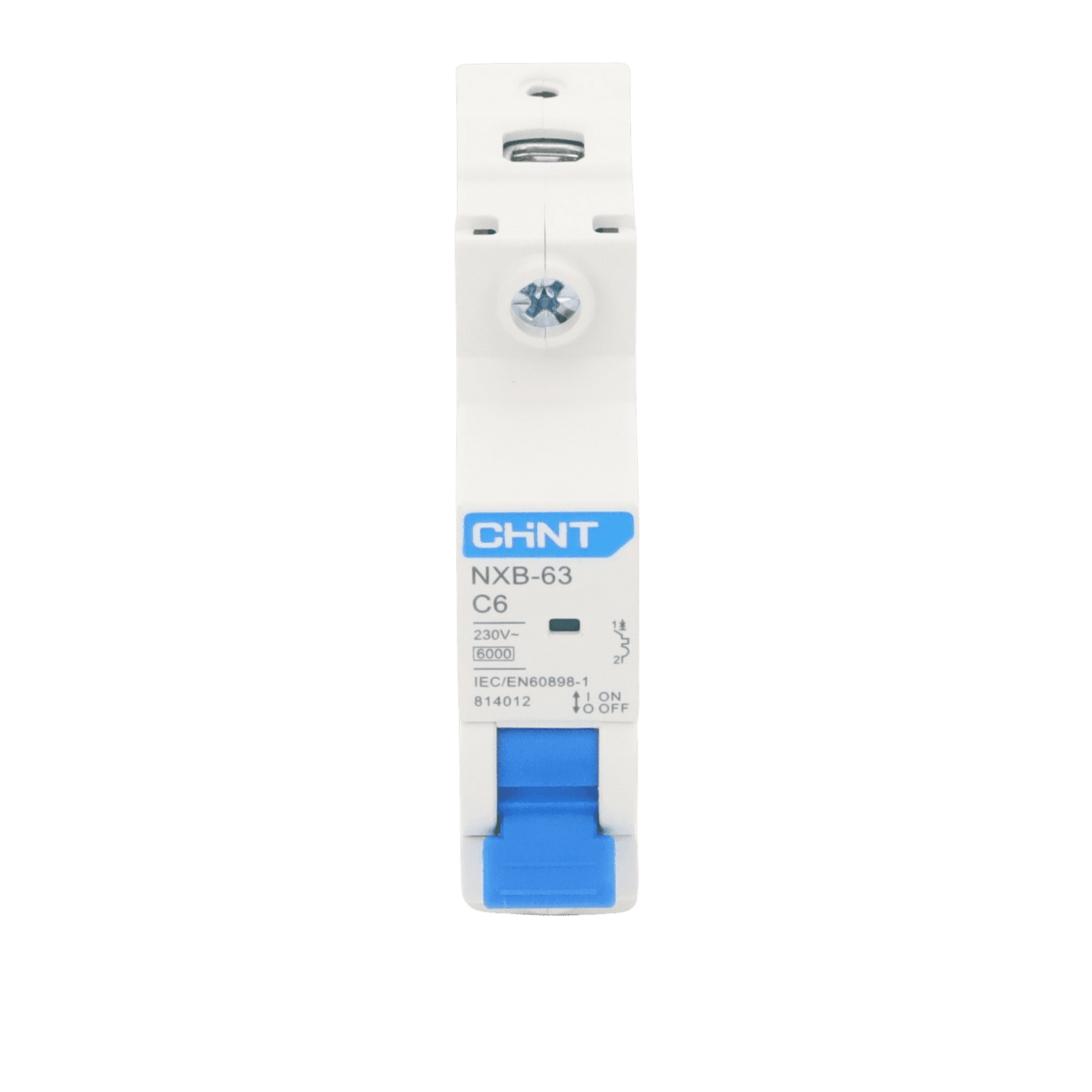Pastilla para Riel Din, 1 Polo, 6 Amp, Vca:110/415v, 6kA, Catálogo: NXB631PC6, Serie: NXB-63. NXB631PC6 - CHINT