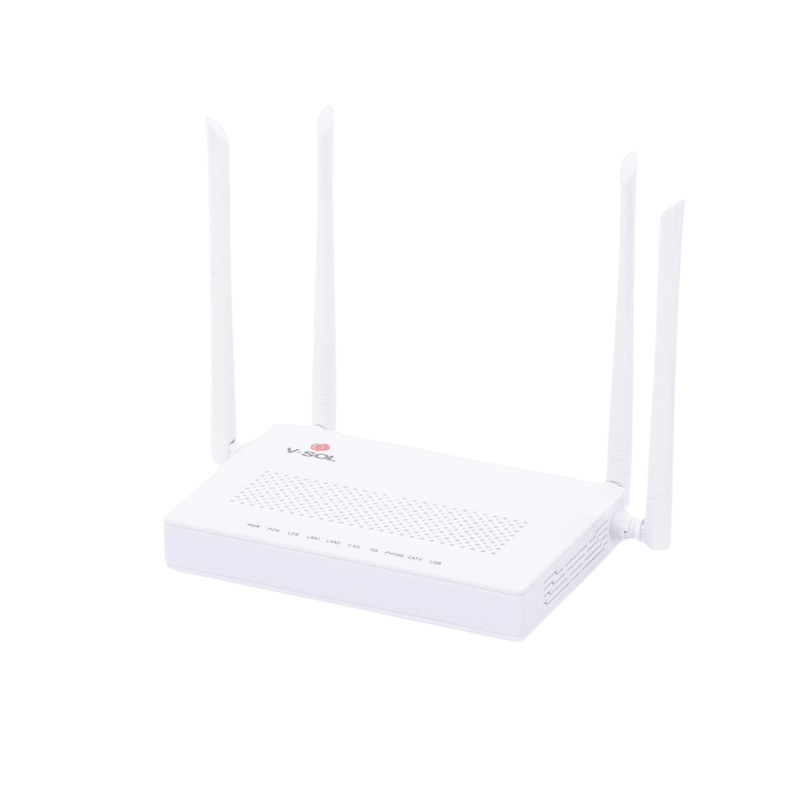ONU Dual GPON/EPON con Wi-Fi AC de doble banda, 1 puerto SC/APC + 2 puertos LAN Gigabit + 1 puerto FXS + 1 Puerto CATV HG323ACT - V-SOL