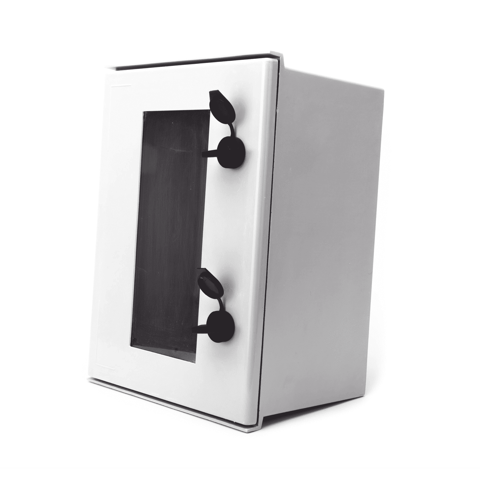 Gabinete de Poliéster IP65 Puerta Transparente, Uso en Intemperie (300 x 400 x 200 mm) con Placa Trasera Interior de Plástico (Incluye Chapa y Llave). PST-3040-20PT - PRECISION