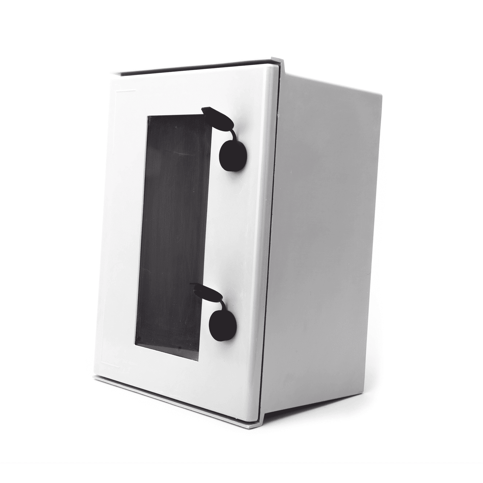 Gabinete de Poliéster IP65 Puerta Transparente, Uso en Intemperie (300 x 400 x 200 mm) con Placa Trasera Interior de Plástico (Incluye Chapa y Llave). PST-3040-20PT - PRECISION