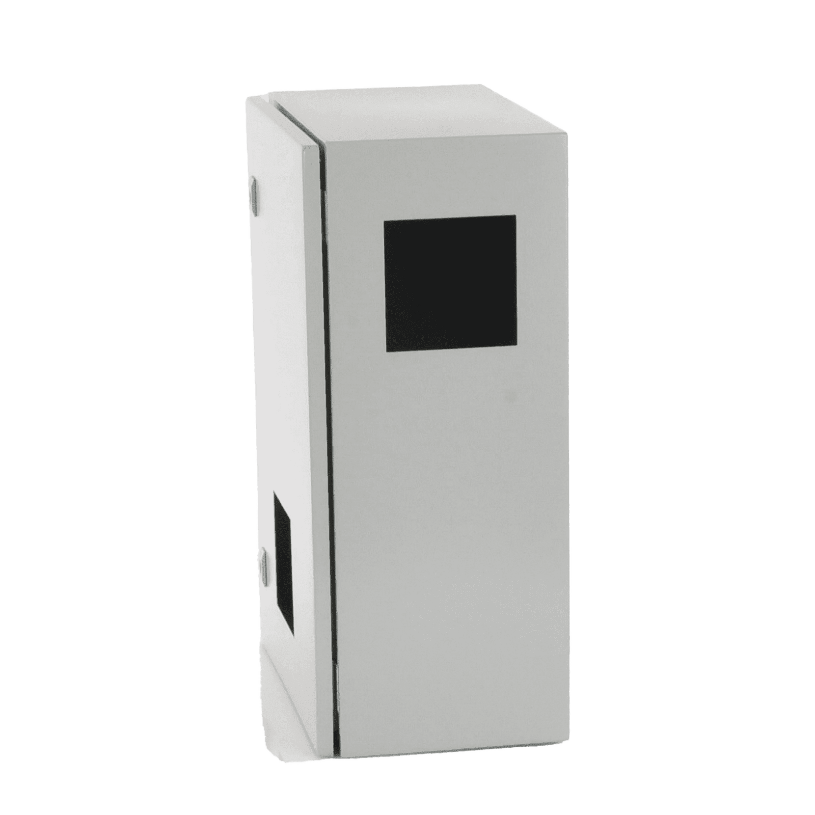 Gabinete Ventilado de Acero IP55 Uso en Exterior (400 x 600 x 250 mm) con Placa Trasera Interior Metálica y Compuerta Inferior Atornillable. Incluye Ventilador, Ventilas, filtros, Chapa y Llave. PST-4060-25AV - PRECISION