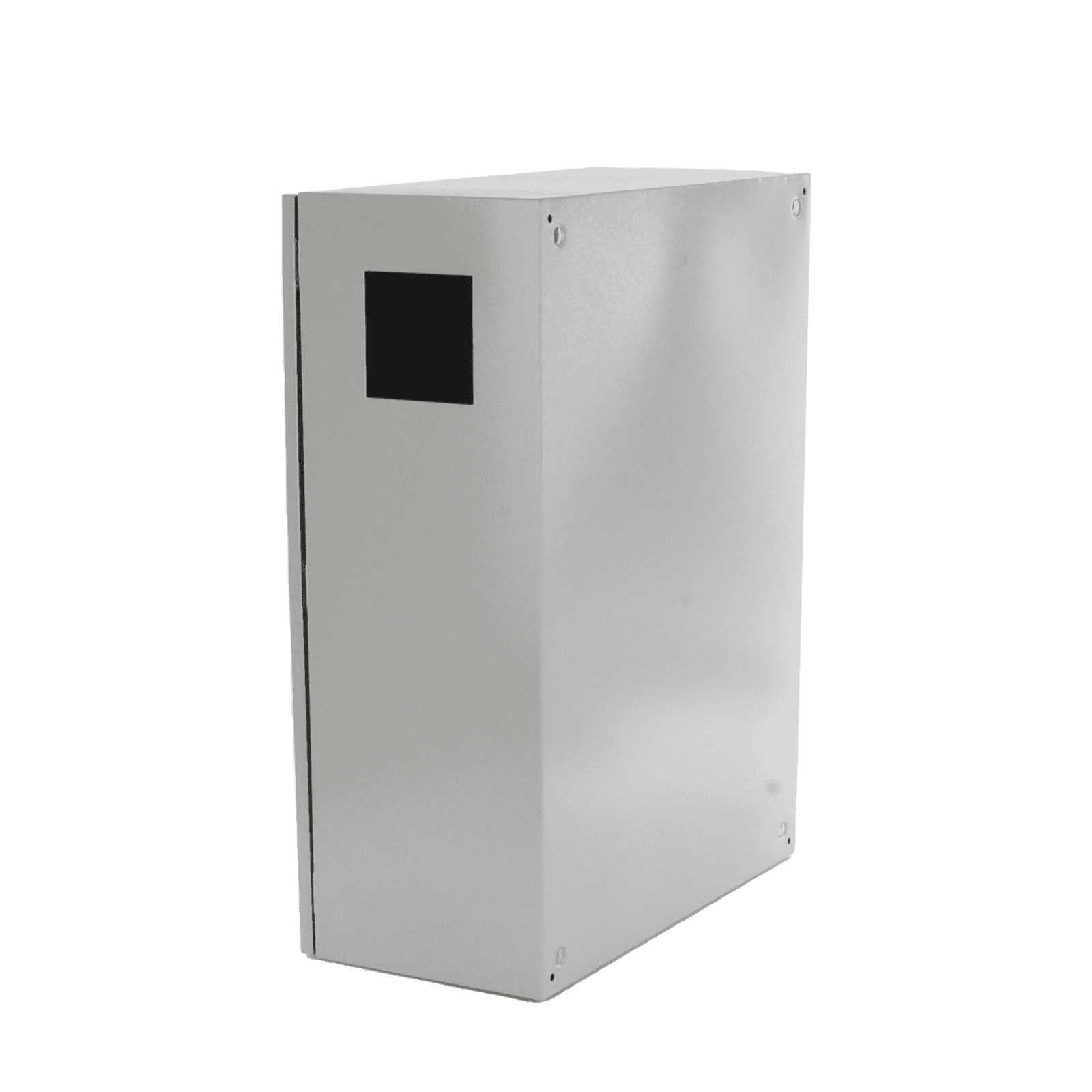 Gabinete Ventilado de Acero IP55 Uso en Exterior (600 x 800 x 300 mm) con Placa Trasera Interior Metálica y Compuerta Inferior Atornillable. Incluye Ventilador, Ventilas, filtros, Chapa y Llave. PST-6080-30AV - PRECISION