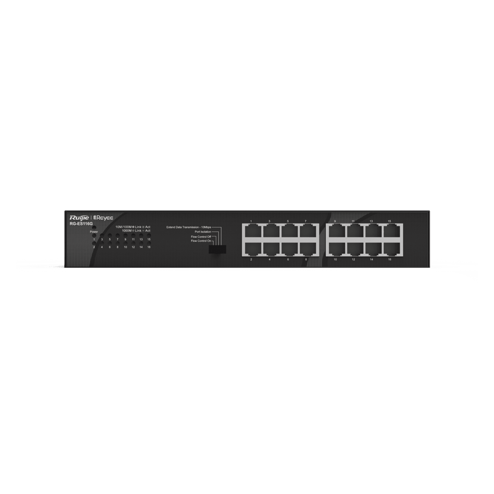 Switch no PoE, no administrable, con 16 puertos 10/100/1000 Mbps RG-ES116G-L - RUIJIE