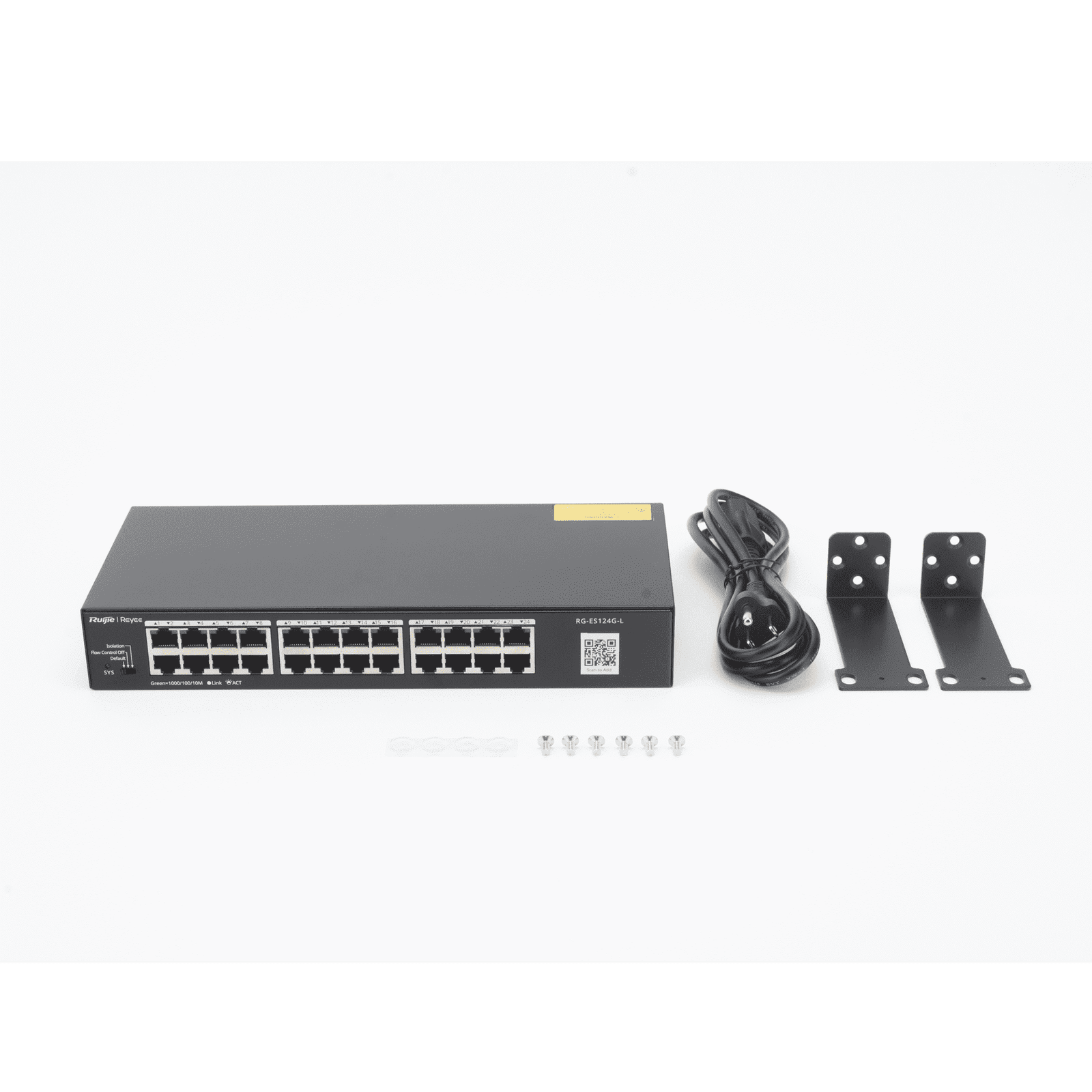 Switch no administrable, con 24 puertos 10/100/1000 Mbps, Monitoreable en la Nube RG-ES124G-L - RUIJIE