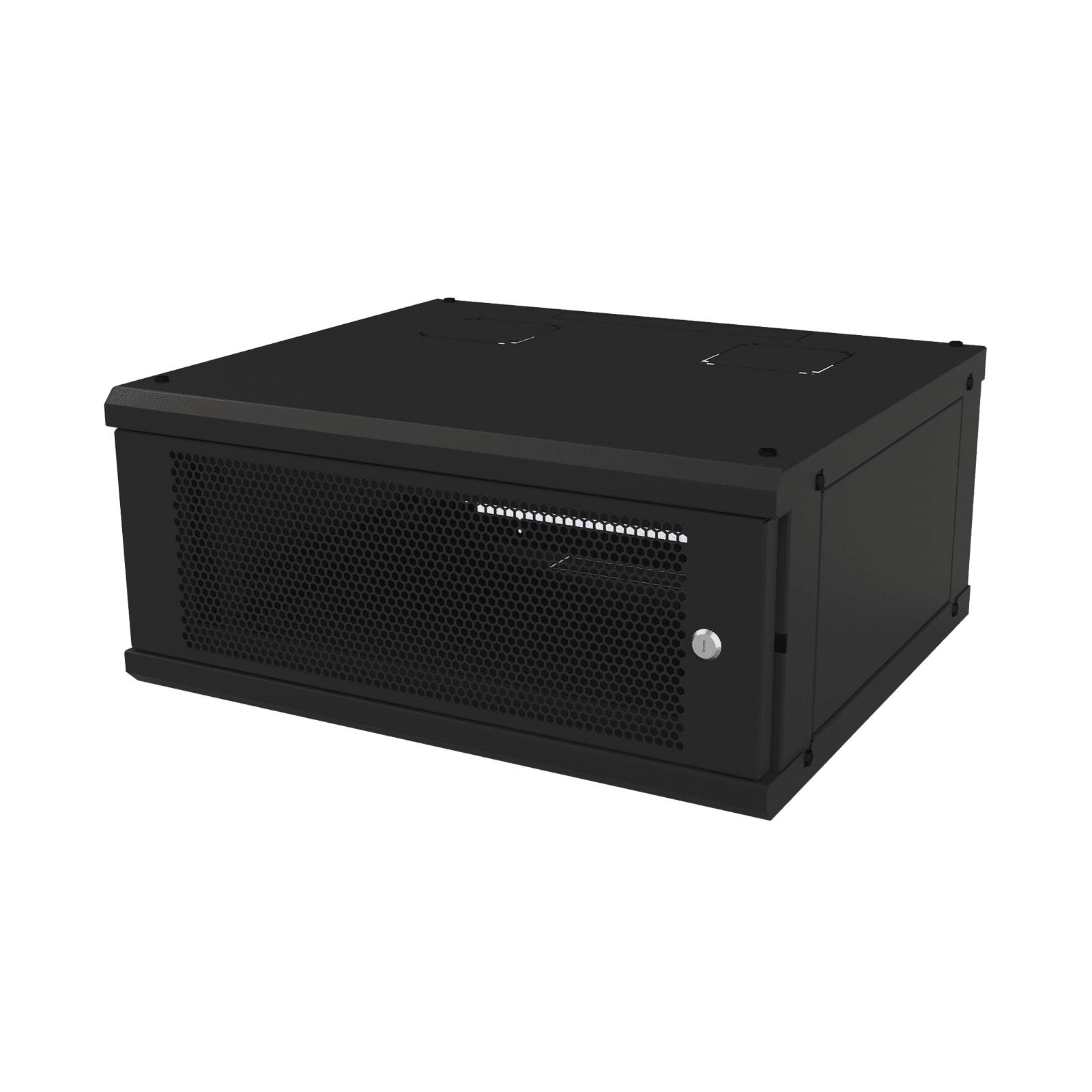 Gabinete de Pared Fijo, Con 4 Unidades de Rack, de 19 in, Fabricado en Acero, Puerta Perforada. SR-1904-GFP-VR2 - LINKEDPRO BY EPCOM