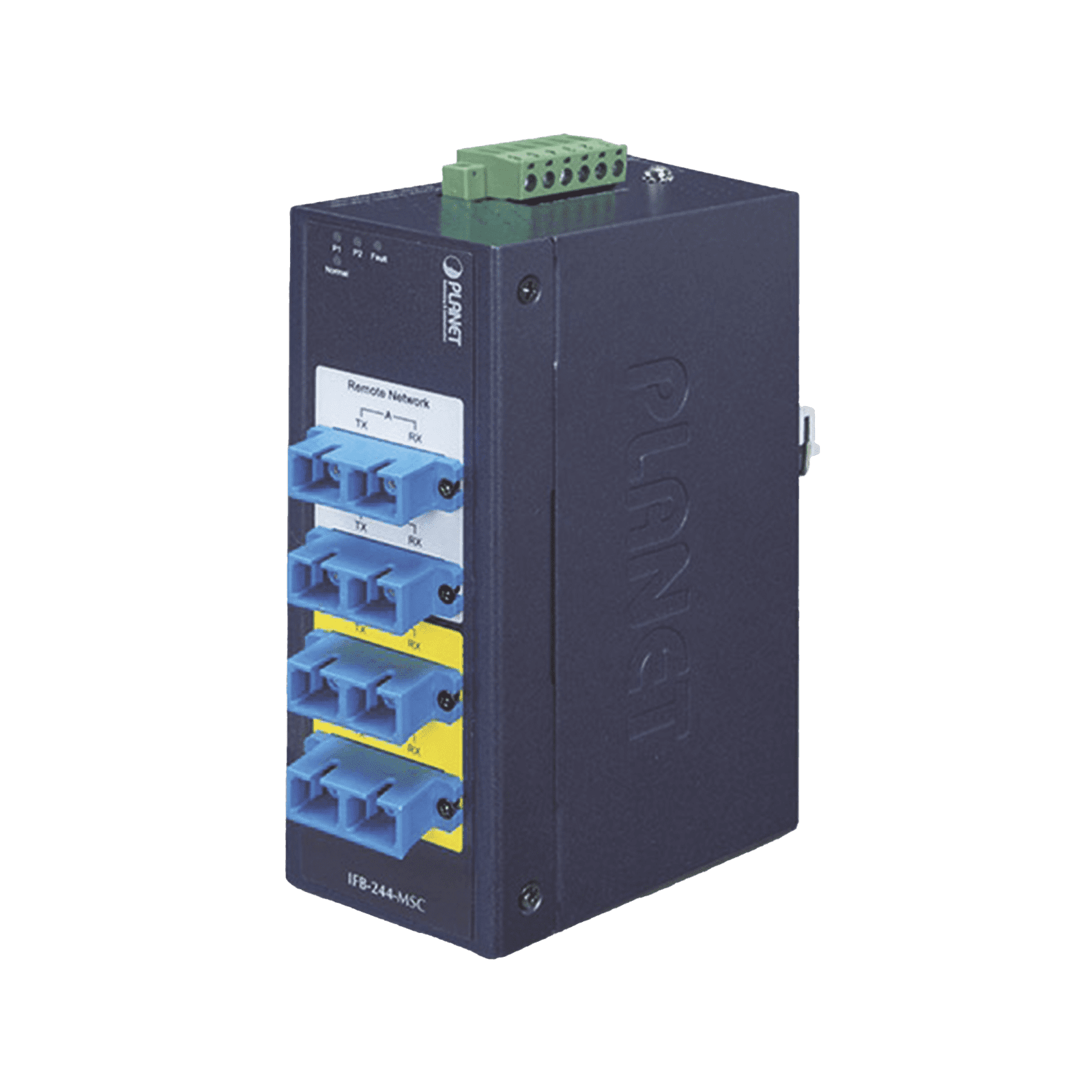 Switch Industrial Bypass de Fibra Optica Multimodo con Conector SC de 2 Canales IFB-244-MSC - PLANET