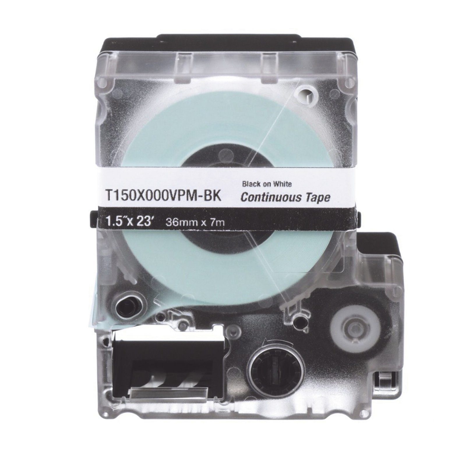 Casete de Etiquetas de Vinilo de Cinta Continua, Color Negro Sobre Blanco, Uso Interior/Exterior, 18 mm de Ancho x 7 Metros de Largo T075X000VPM-BK - PANDUIT