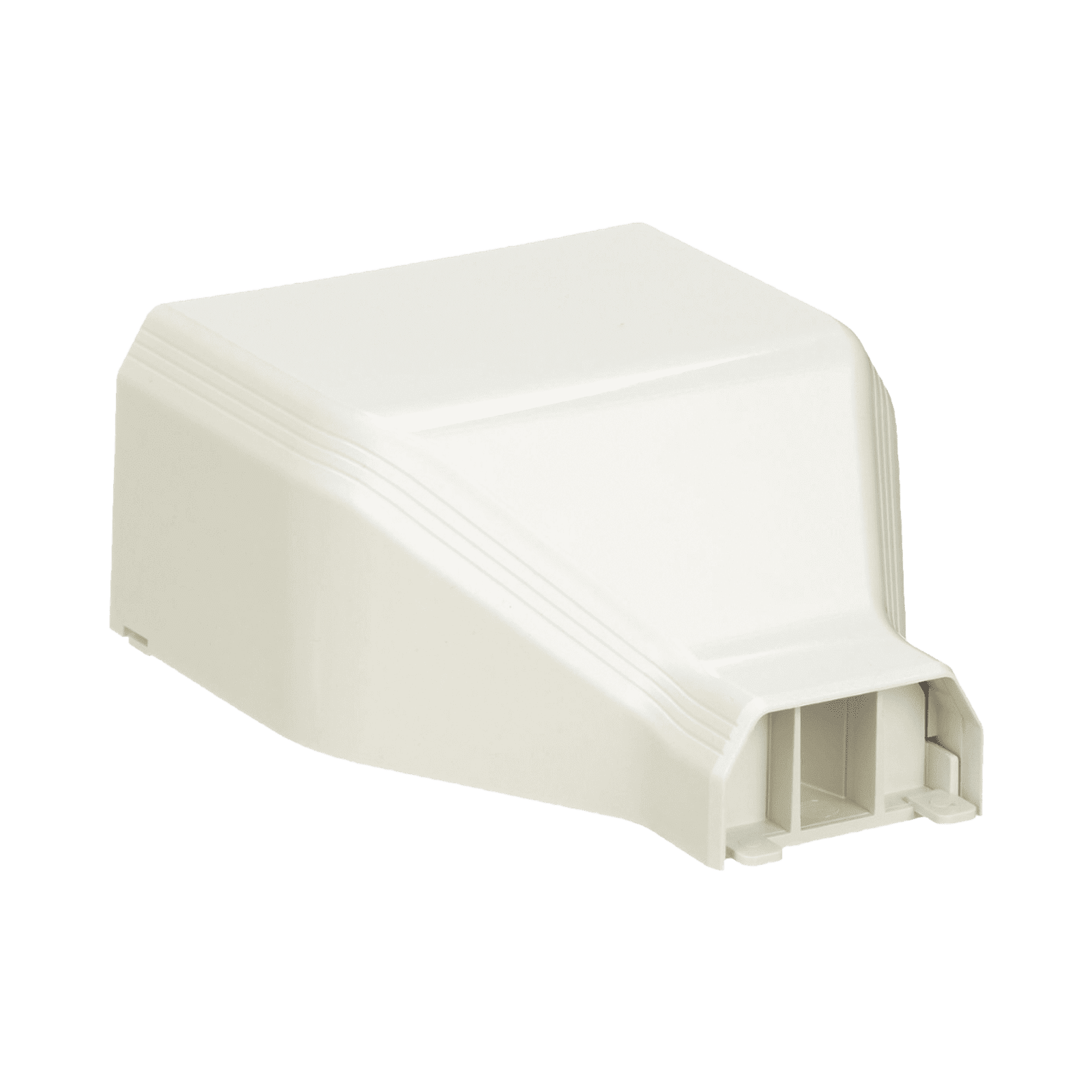 Conexión de tubería a canaleta T45, Salidas de 1/2″, 3/4″, 1″ y 1 1/4″, material ABS, Color Blanco Mate T45EEIW - SYSCOM
