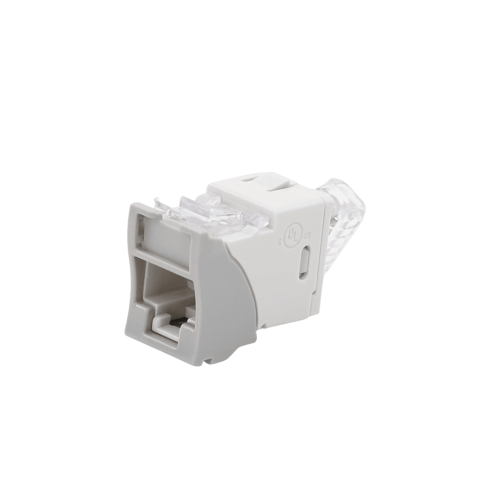 Jack UltraMAX Cat5e, UTP, Montaje híbrido en Placa de Pared (Plano y Angulado), Color Gris, Punch Down U5-H04NS - SIEMON