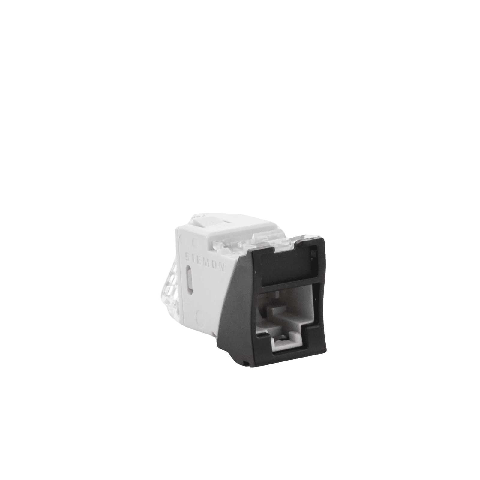 Jack UltraMAX Cat6A, UTP, Montaje híbrido en Placa de Pared (Plano y Angulado), Color Negro, Punch Down U6A-H01NS - SIEMON