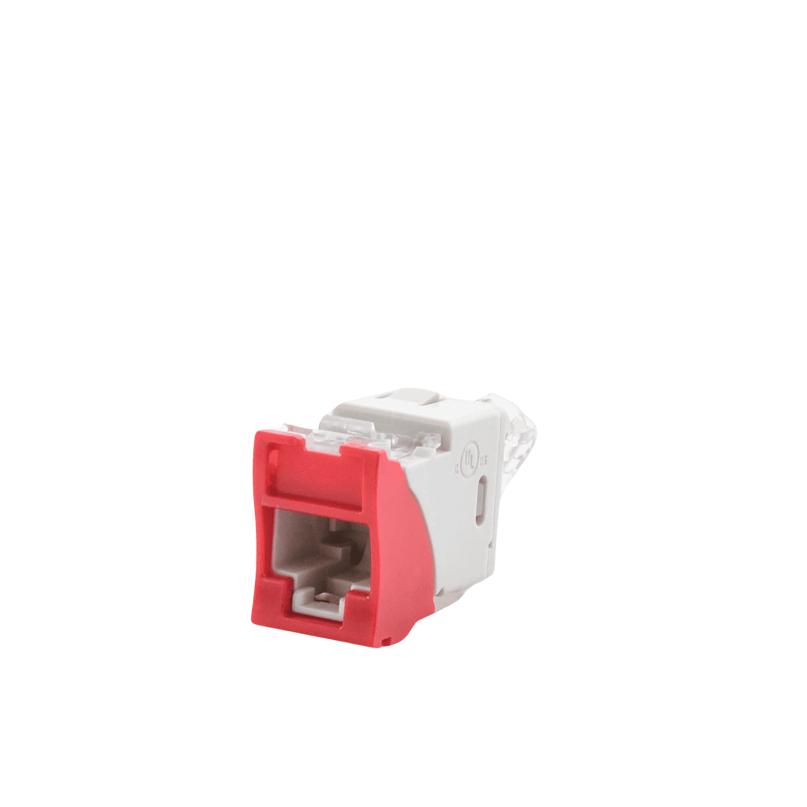 Jack UltraMAX Cat6A, UTP, Montaje híbrido en Placa de Pared (Plano y Angulado), Color Rojo, Punch Down U6A-H03NS - SIEMON
