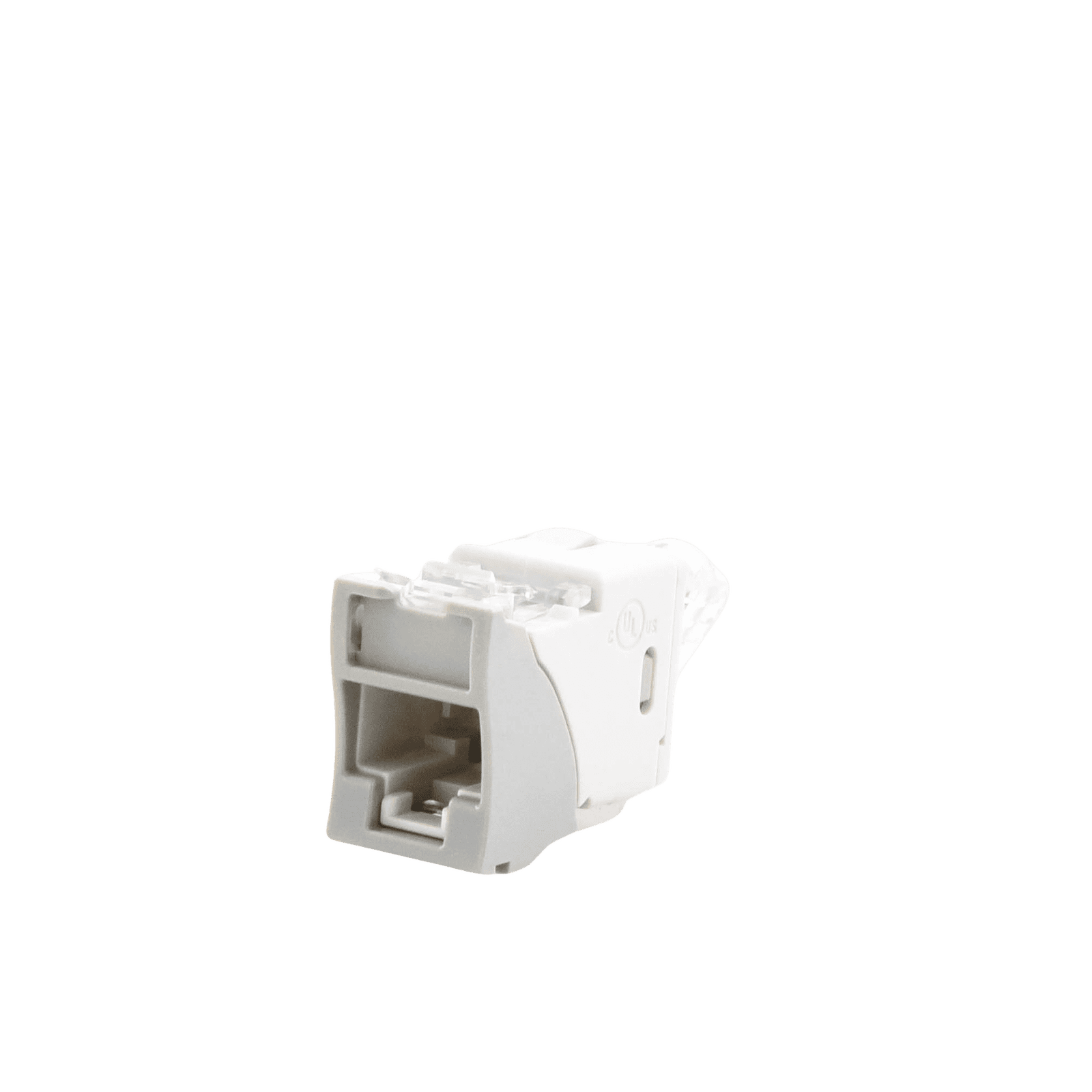 Jack UltraMAX Cat6A, UTP, Montaje híbrido en Placa de Pared (Plano y Angulado), Color Gris, Punch Down U6A-H04NS - SIEMON