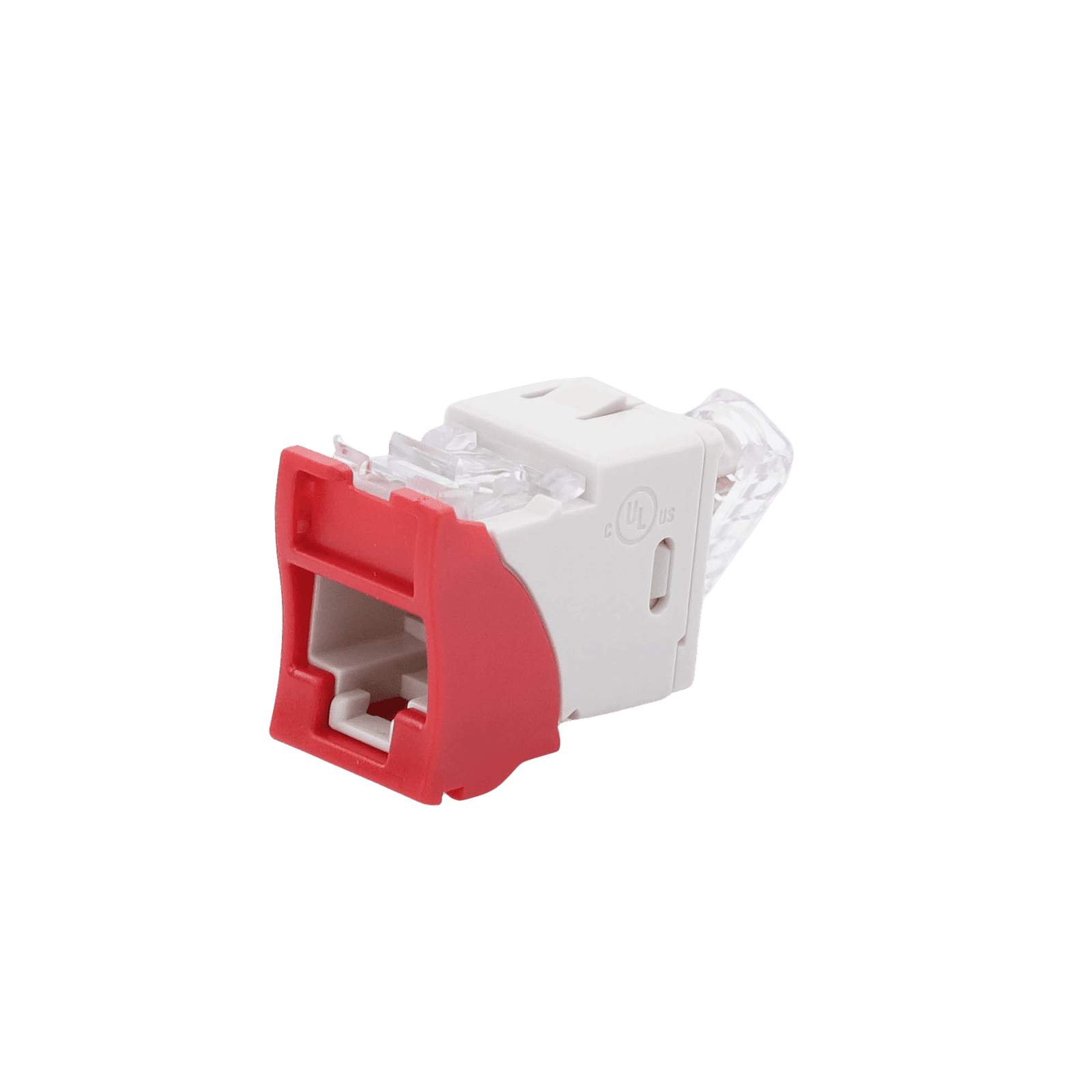 Jack UltraMAX Cat6, UTP, Montaje híbrido en Placa de Pared (Plano y Angulado), Color Rojo, Punch Down U6-H03NS - SIEMON